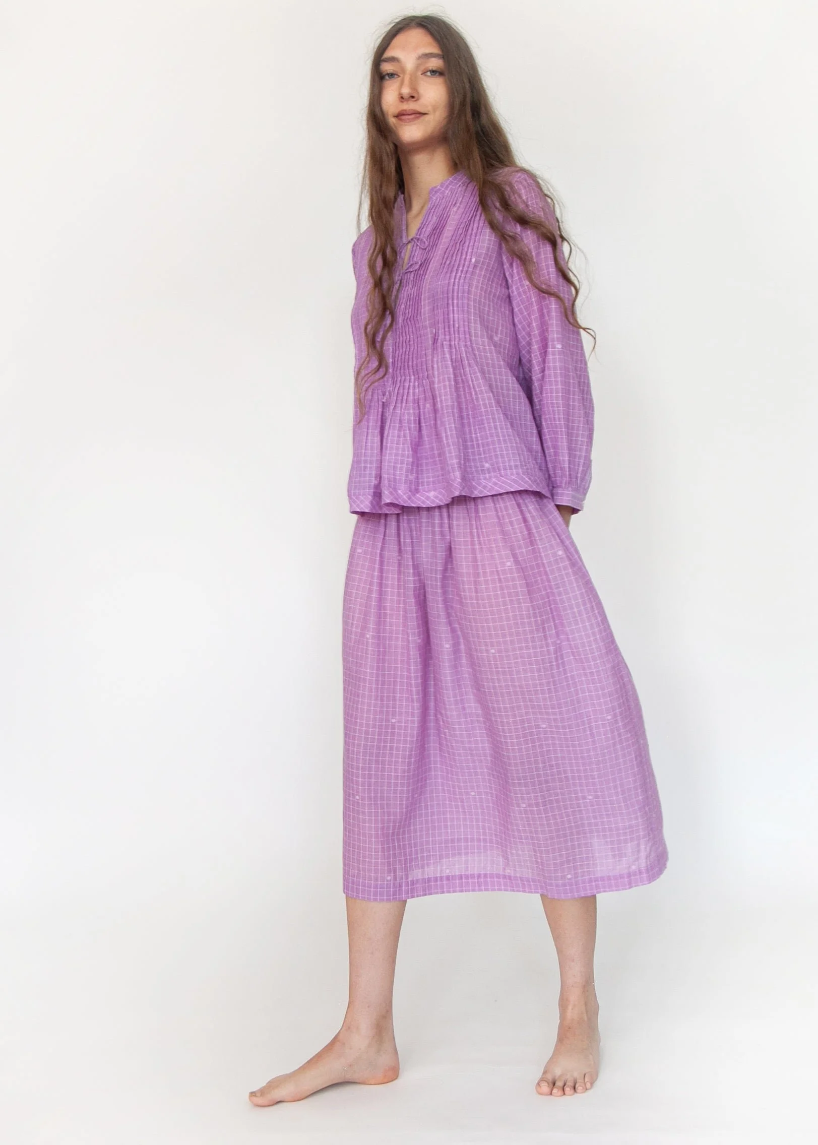 Matta New York araminta check jamdani skirt