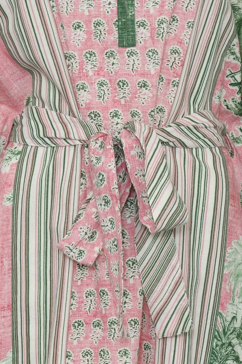 D'Ascoli Sahas Kaftan pink and mint