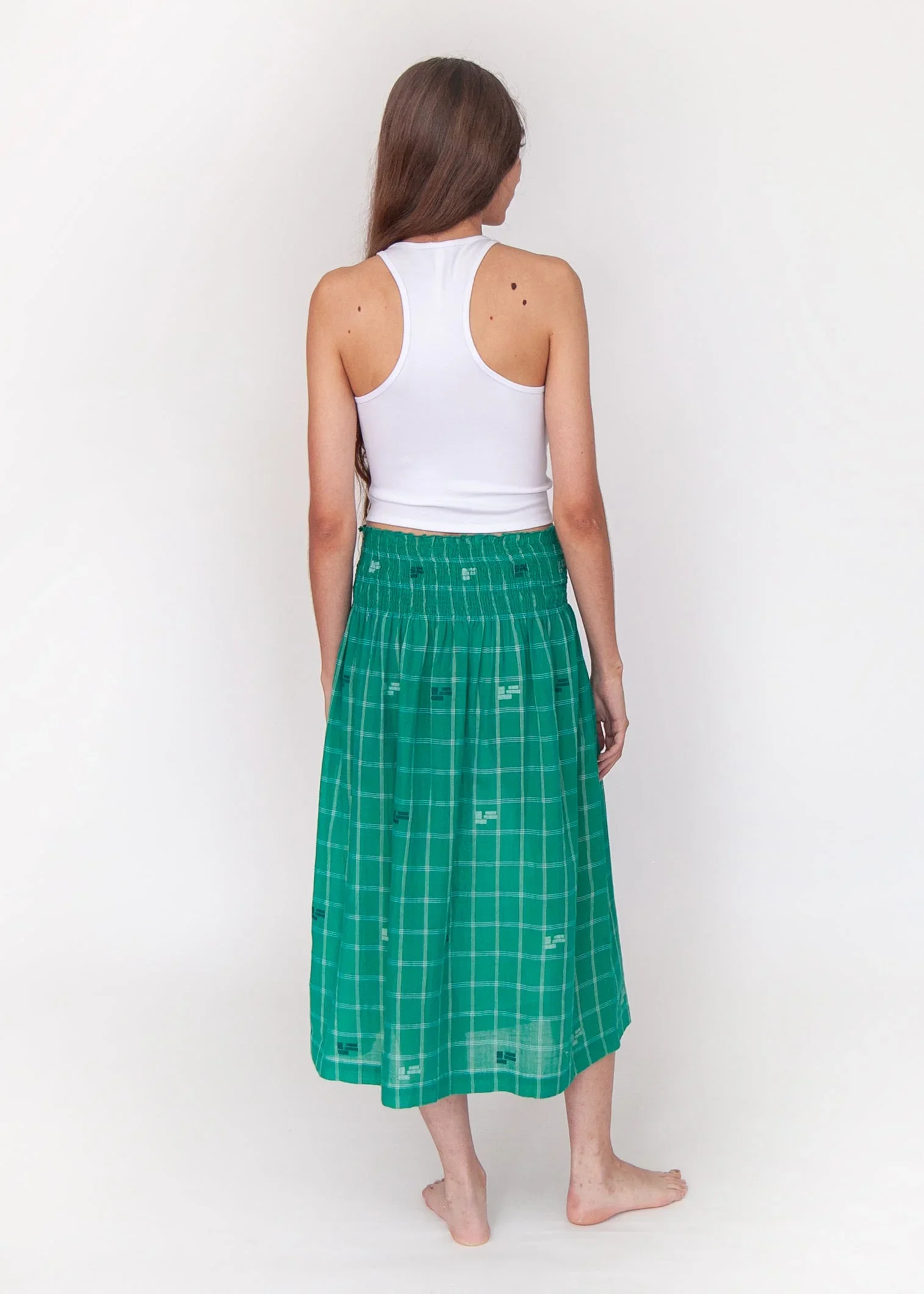 Matta New York araminta check jamdani skirt mint