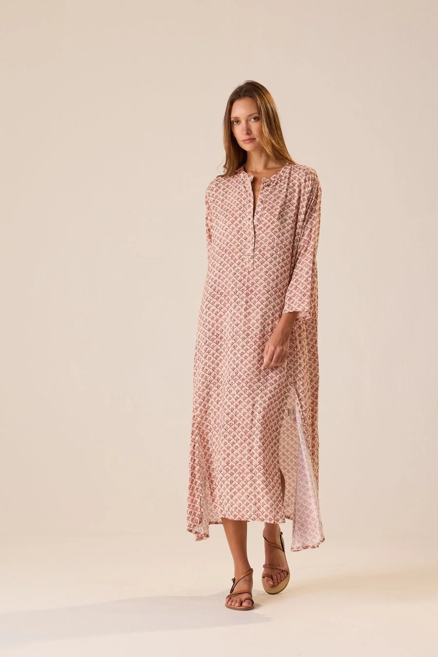 Natalie Martin Collection Isobel dress scallop blush