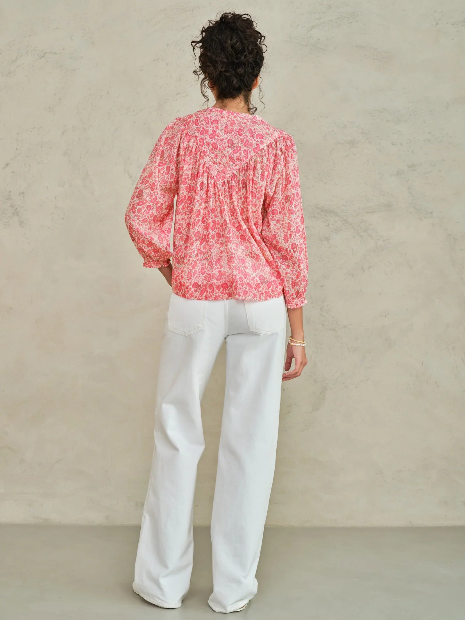 M.A.B.E Apparel esti long sleeve blouse pink