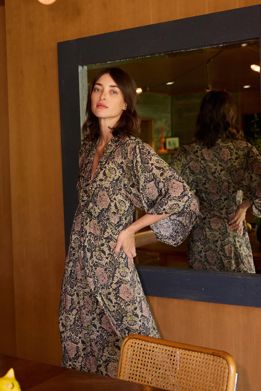 Natalie Martin Collection Sarah Dress floral dress on model