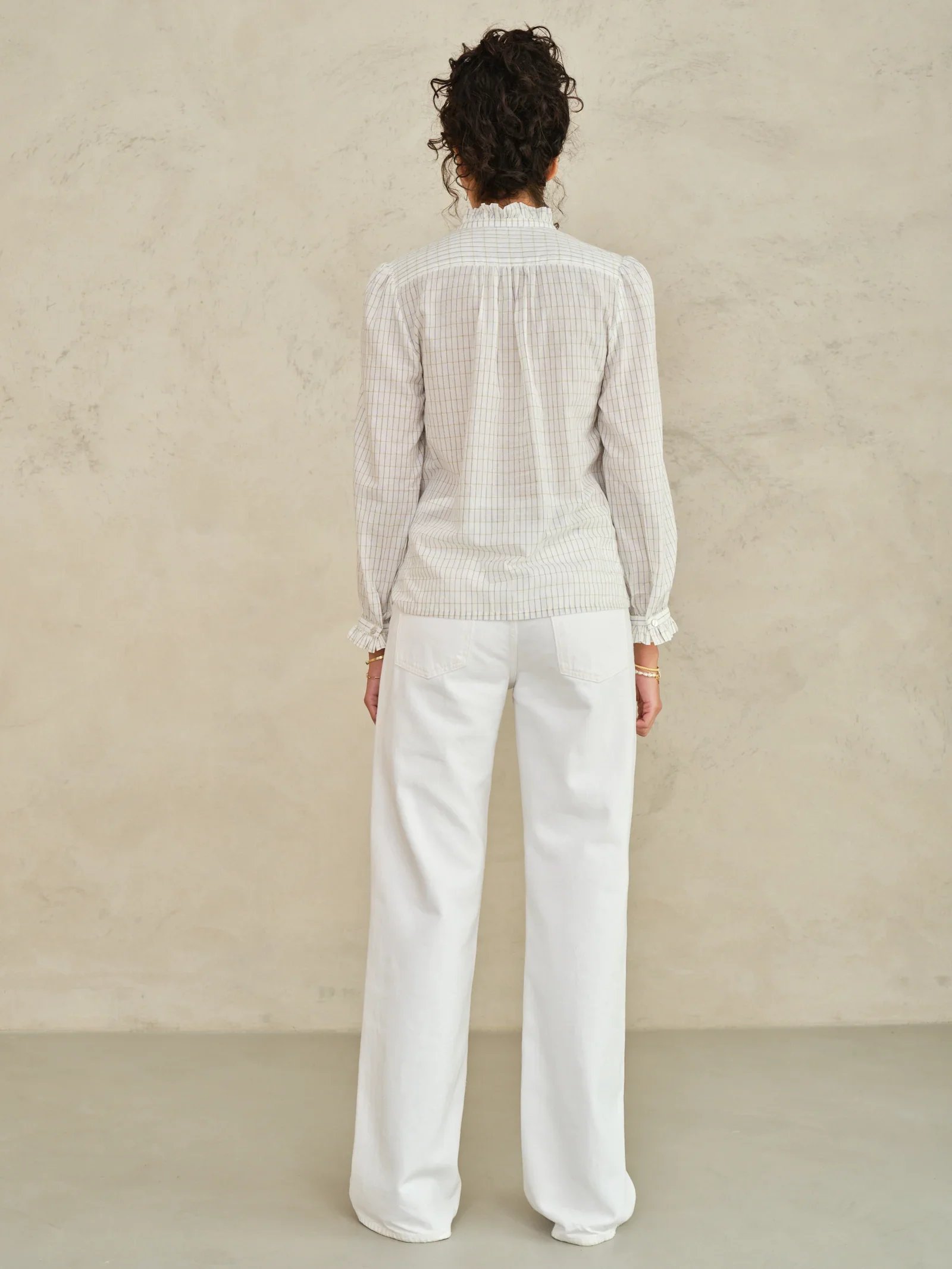 M.A.B.E Apparel chrissie check blouse