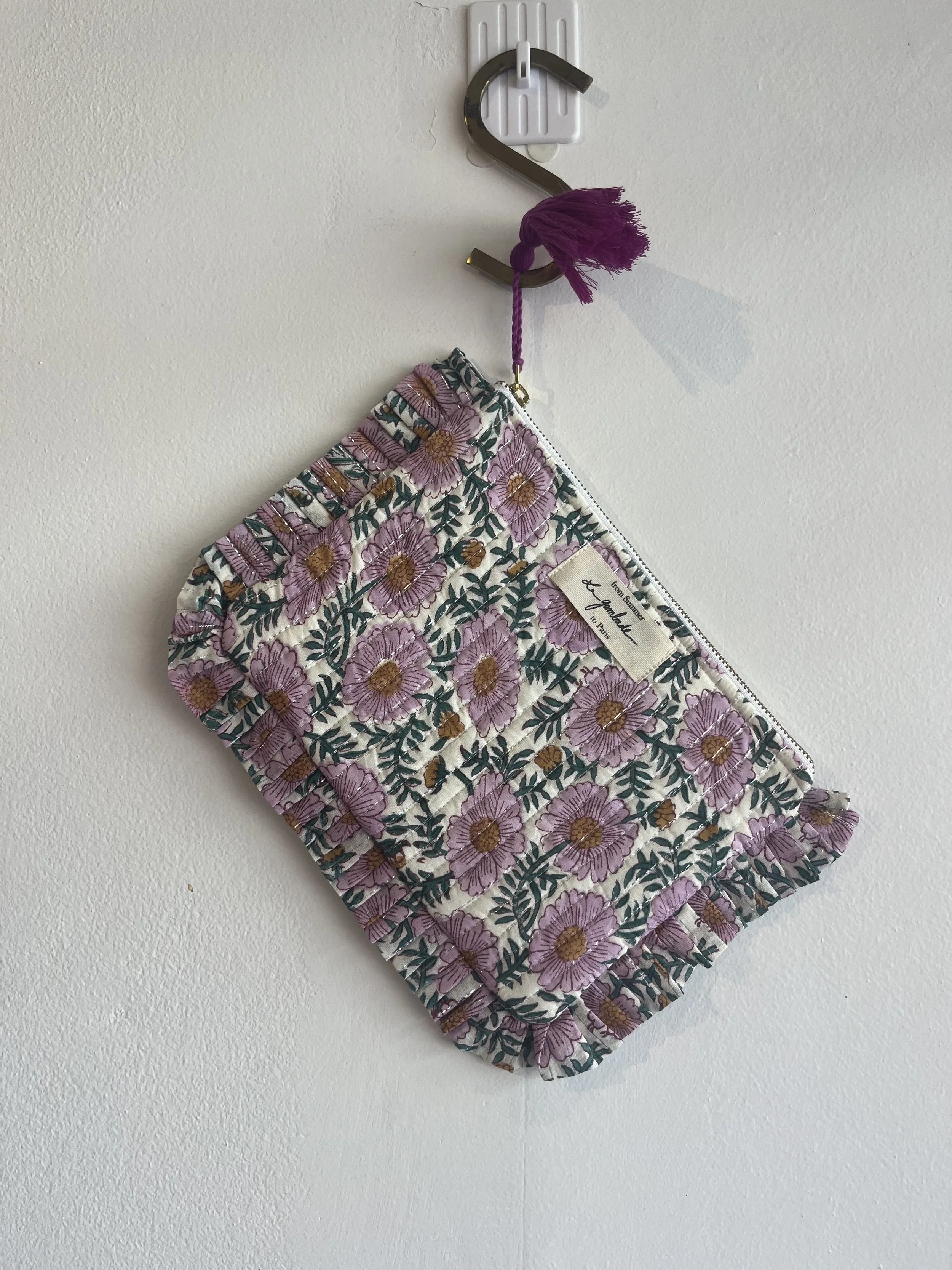 La Gambade french daisy print clutch bag
