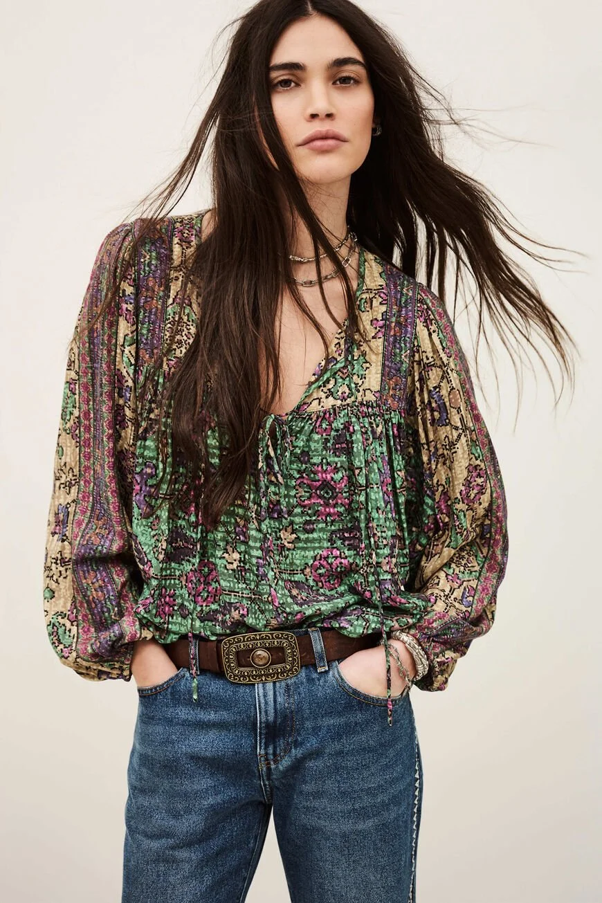 Ba&sh pamila blouse green