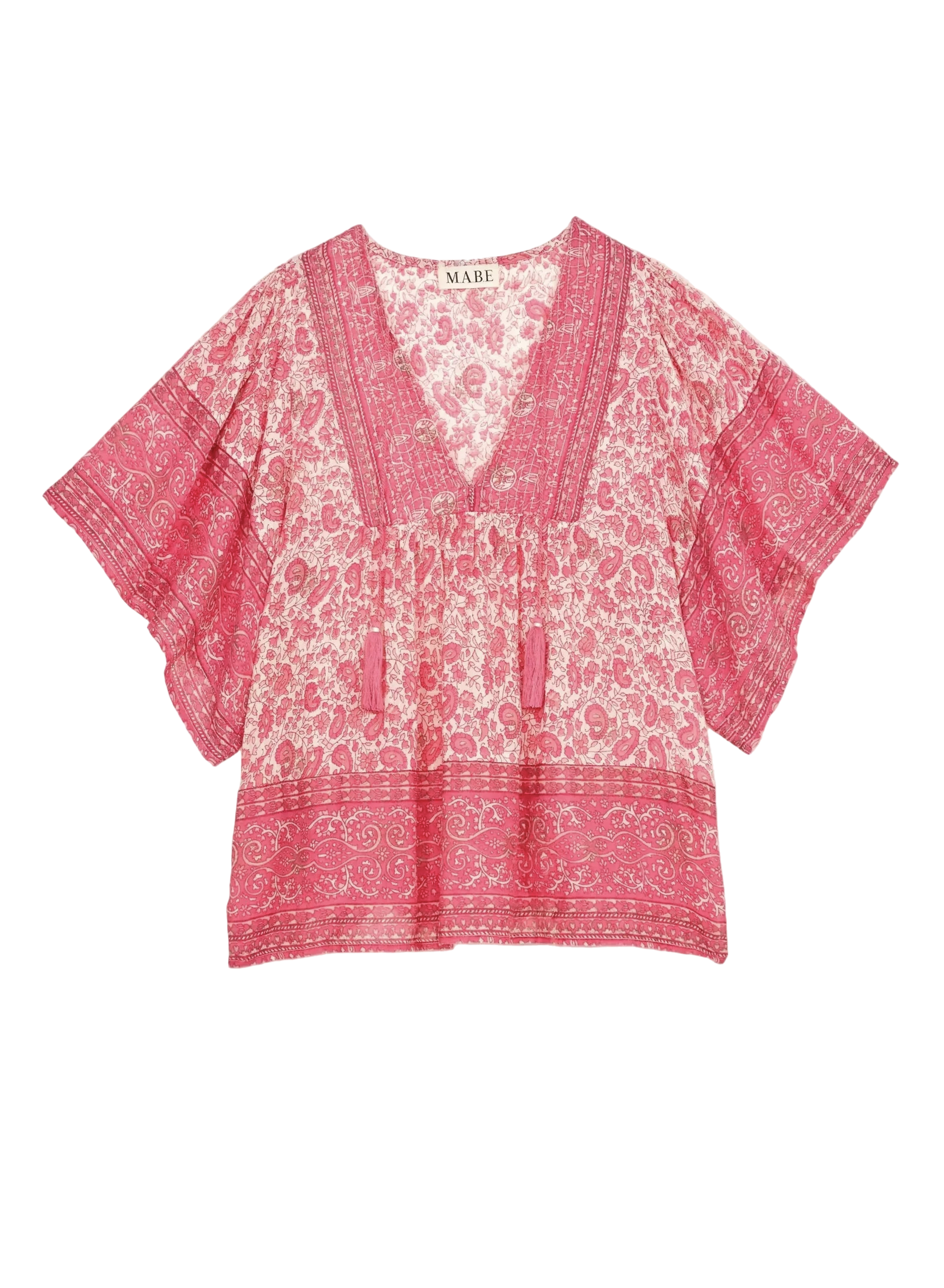 M.A.B.E Apparel esti short sleeve blouse pink