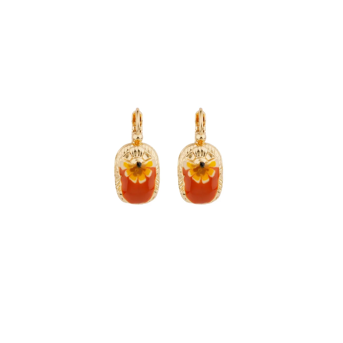 Gas Bijoux Scaramouche Enamel Earrings orange