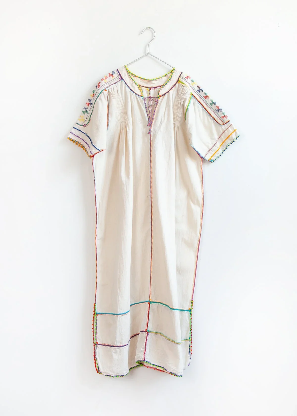 Matta New York sirena dress natural multicolour short sleeves