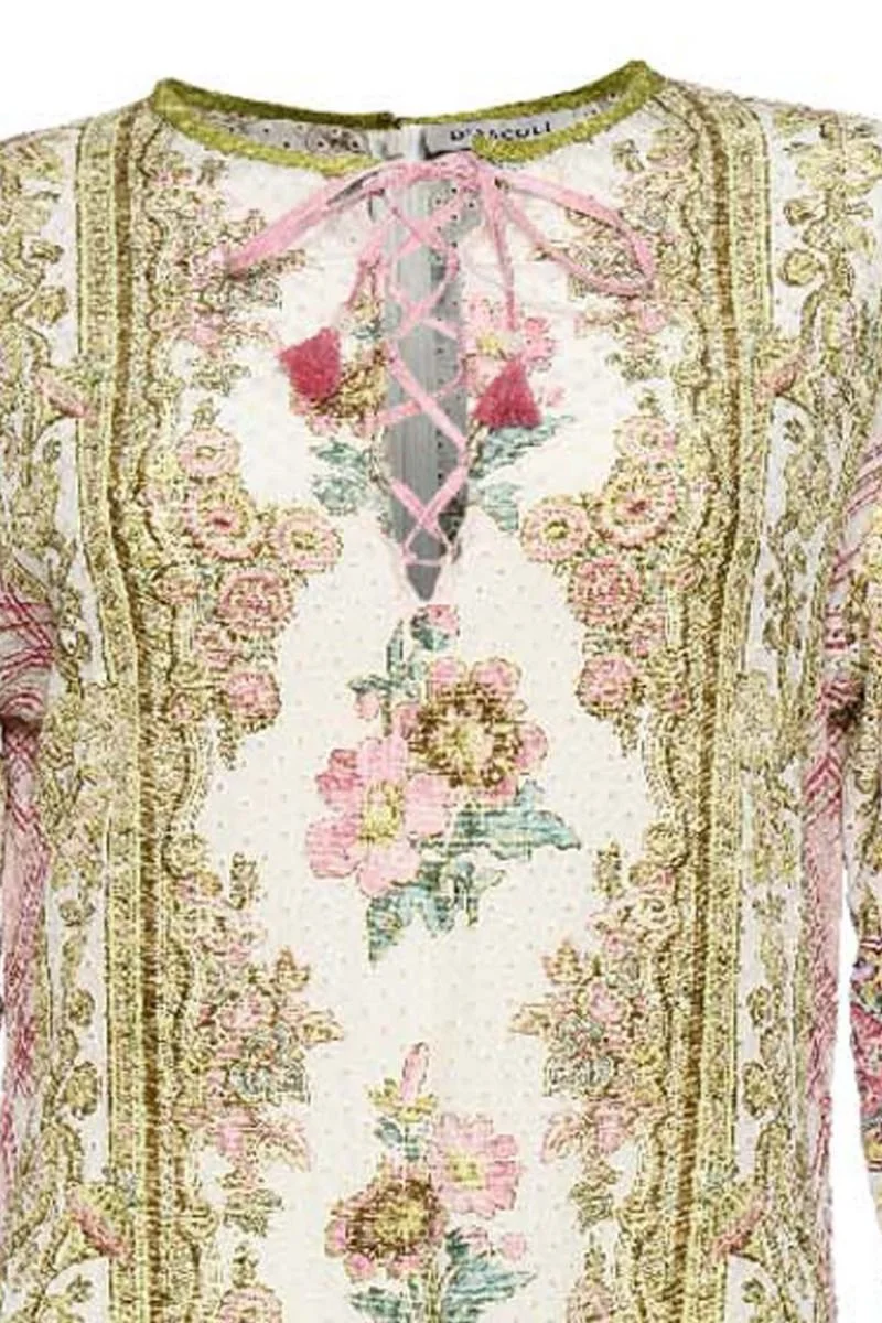 D'ascoli Cora Dress pink and green