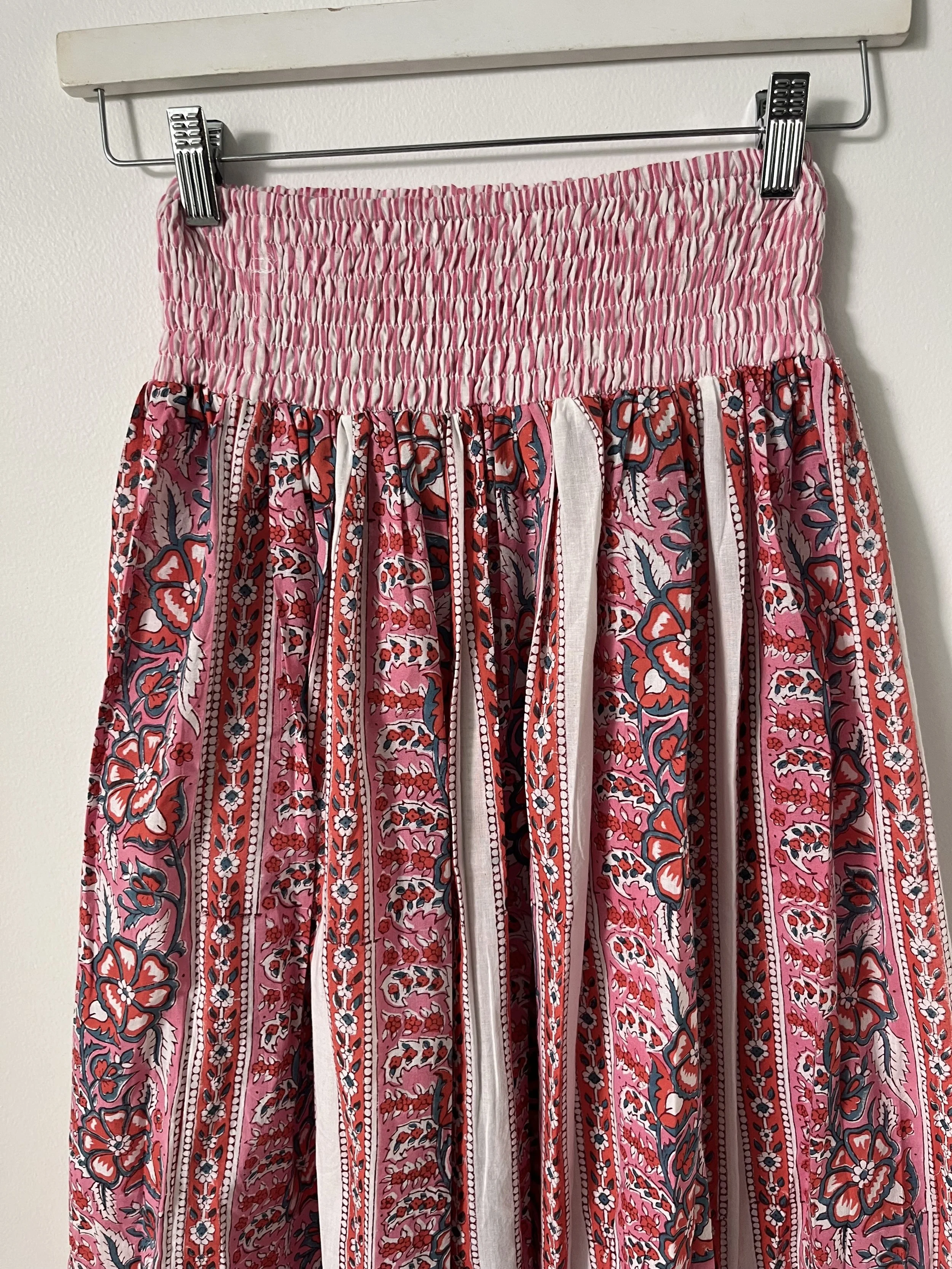 la gambade french floral print midi skirt
