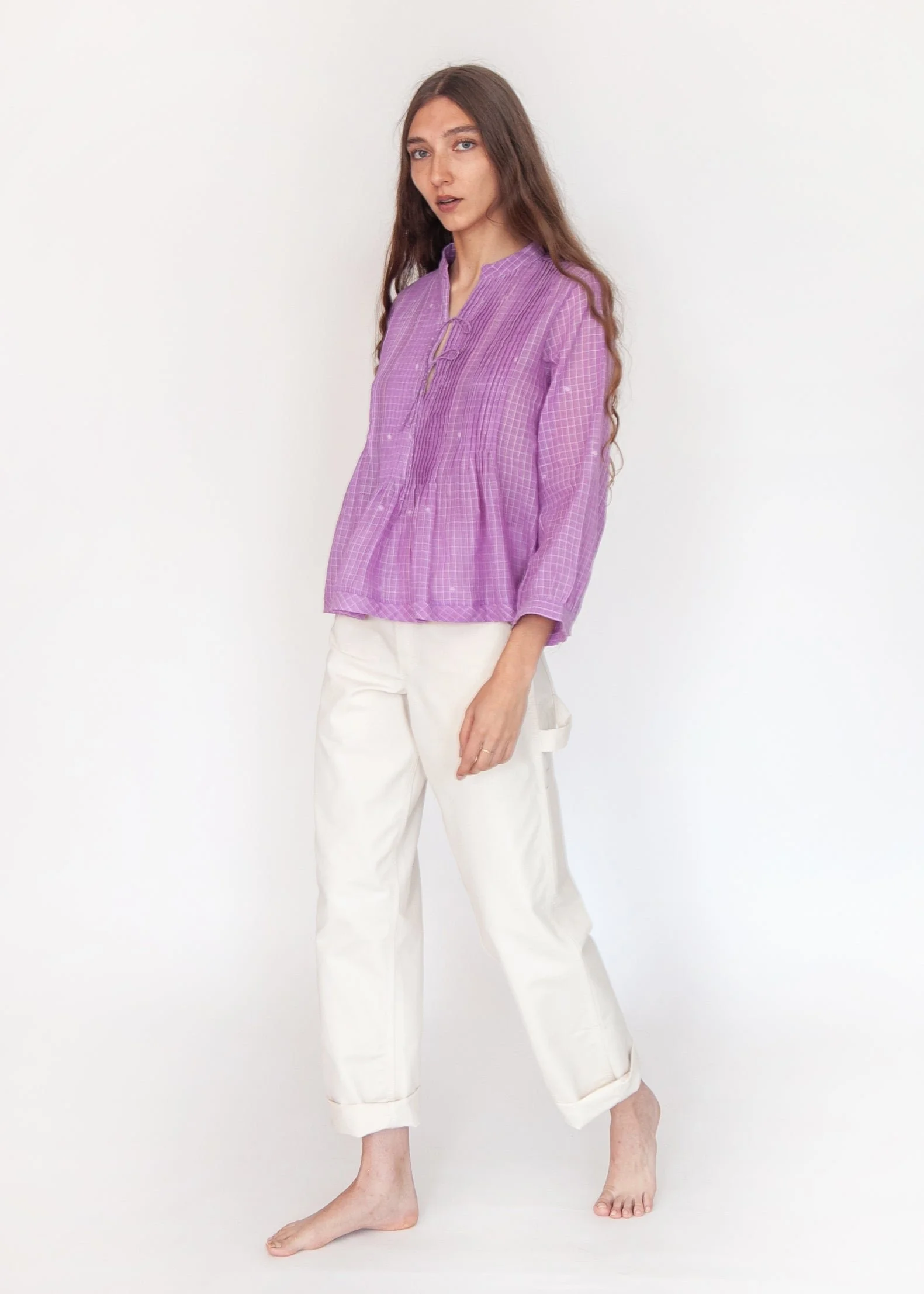Matta New York alma check jamdani top