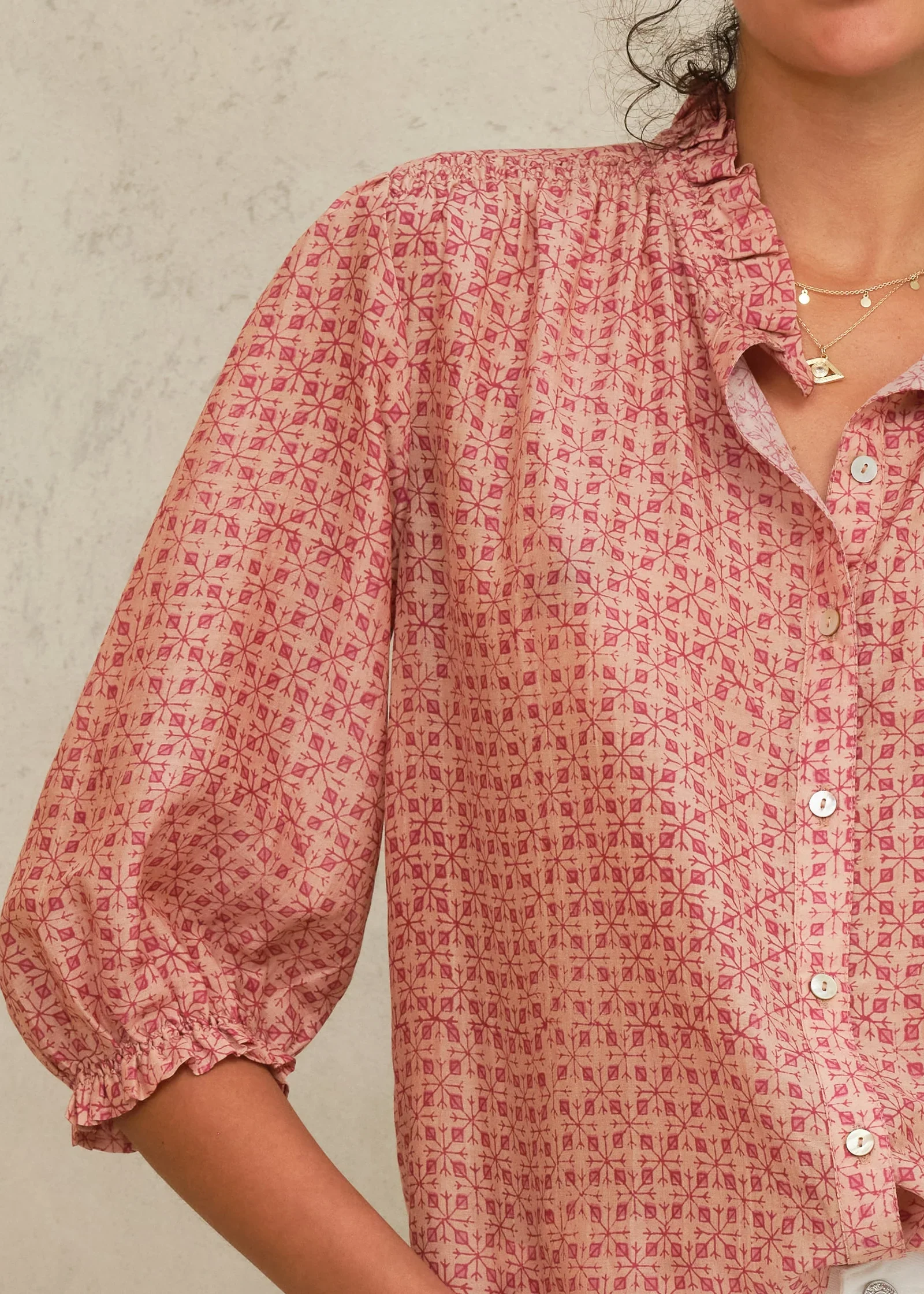 M.A.B.E Apparel cassia blouse pink