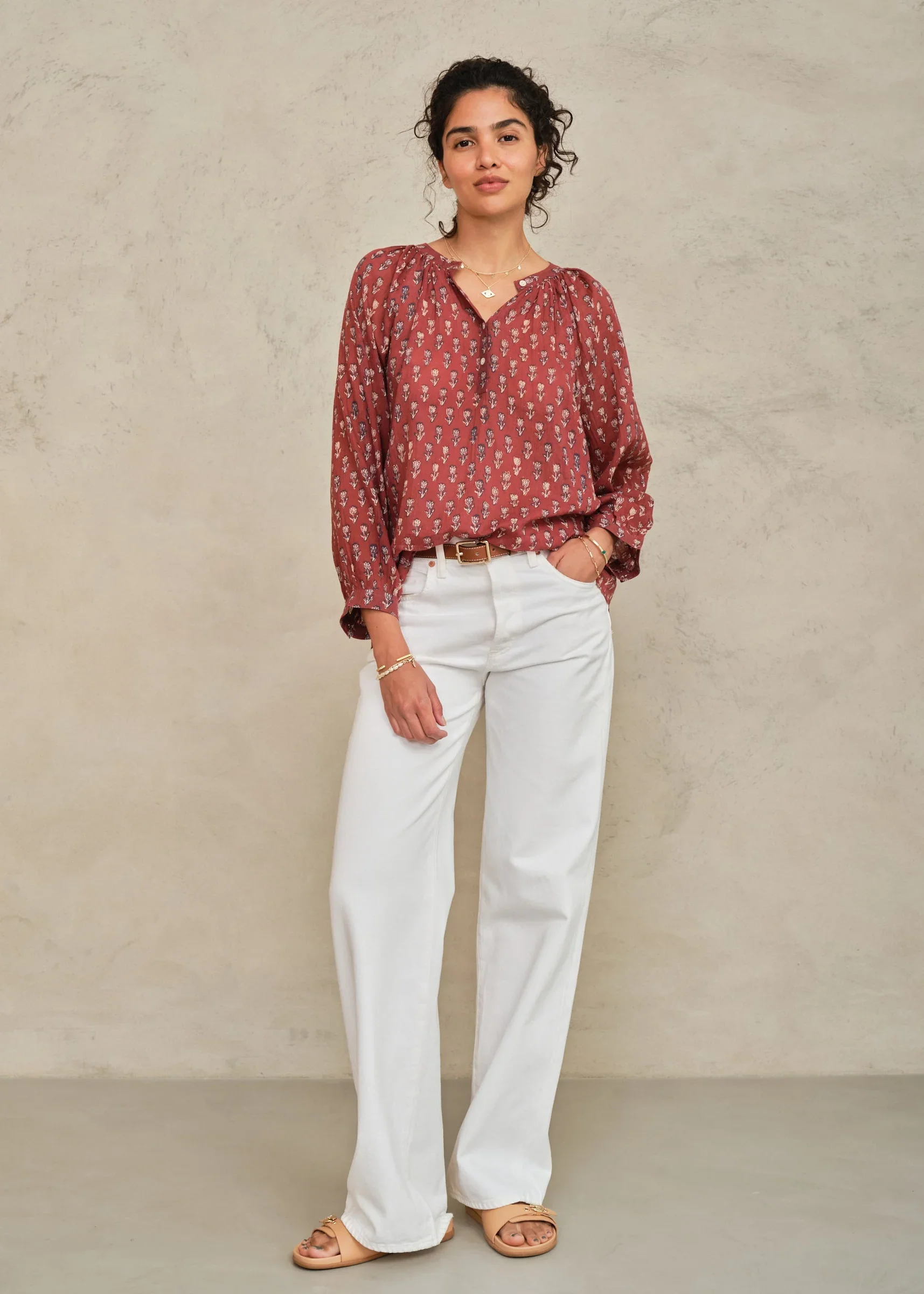 M.A.B.E Apparel ari blouse berry