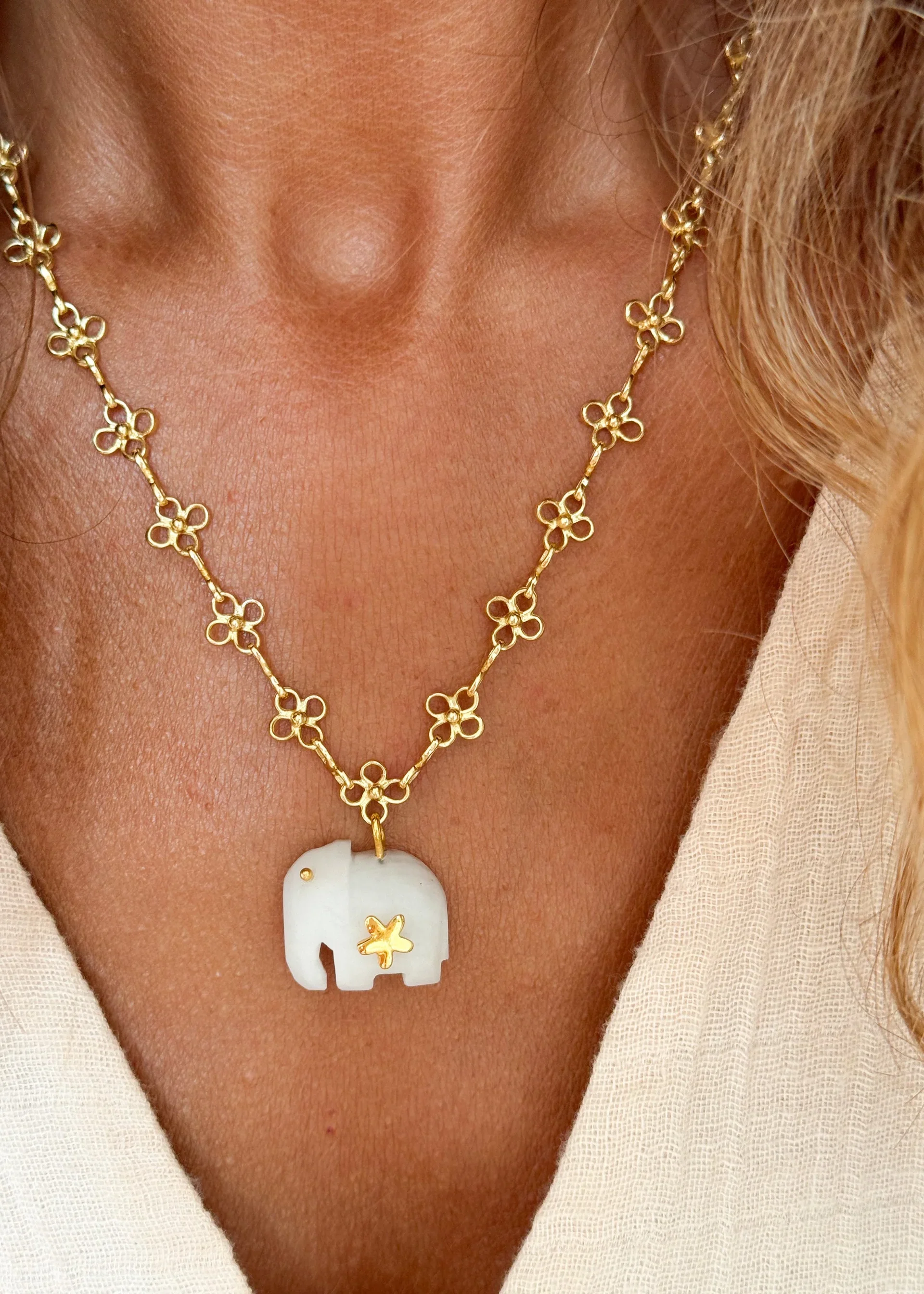 Sara Lashay Baby Hathi Mithra necklace
