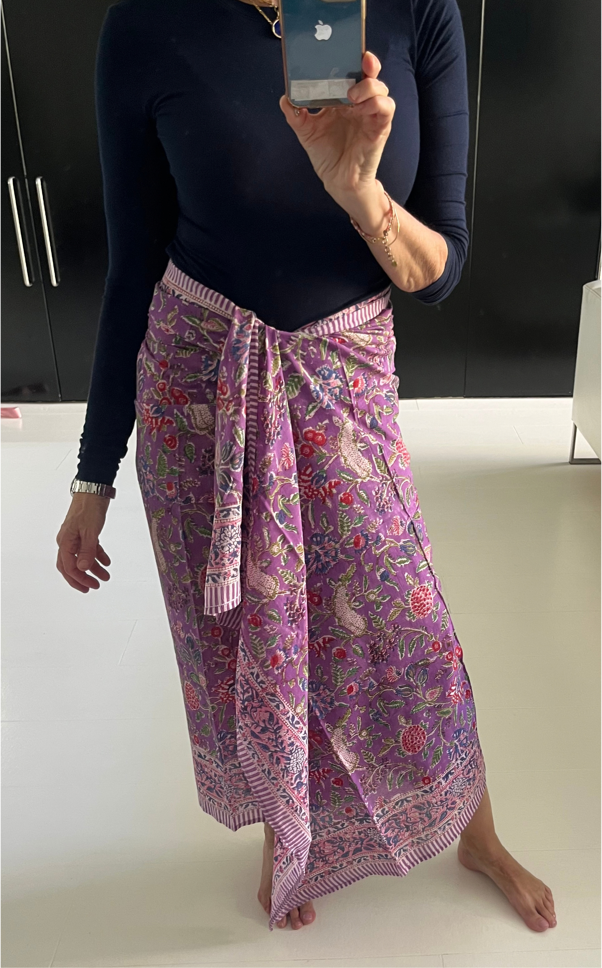 la gambade french patterned beach sarong