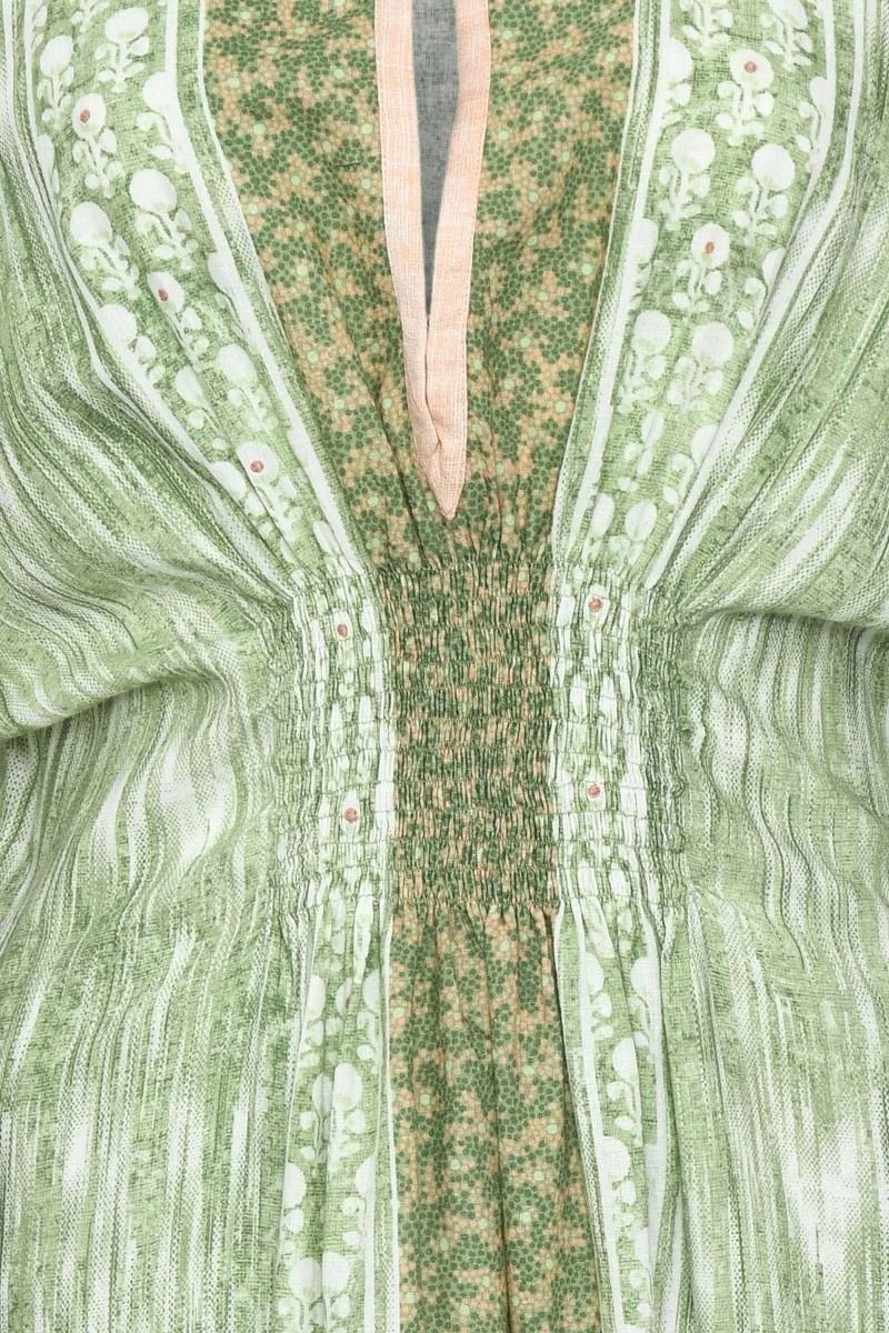 D'ascoli Spray Dress pink and green