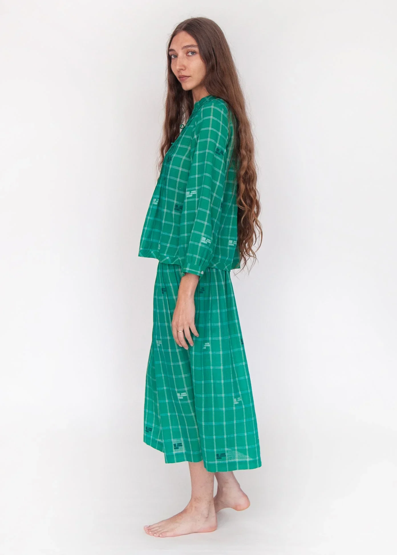 Matta New York araminta check jamdani skirt mint
