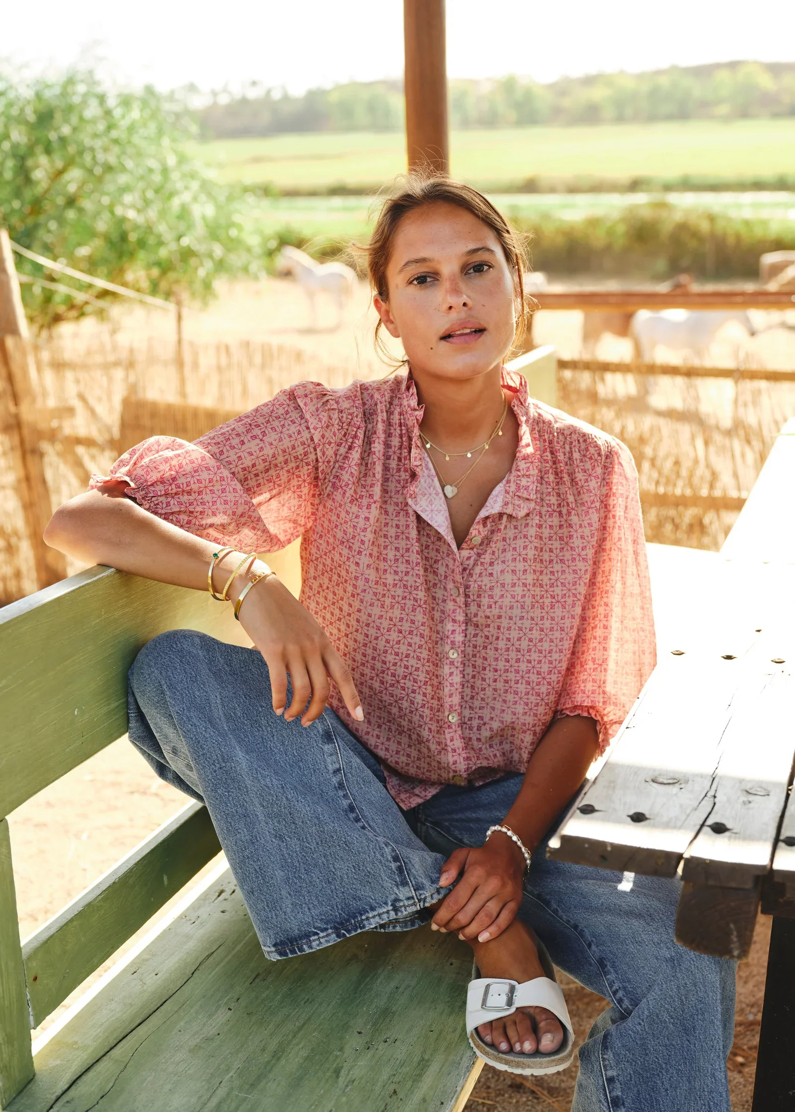 M.A.B.E Apparel cassia blouse pink