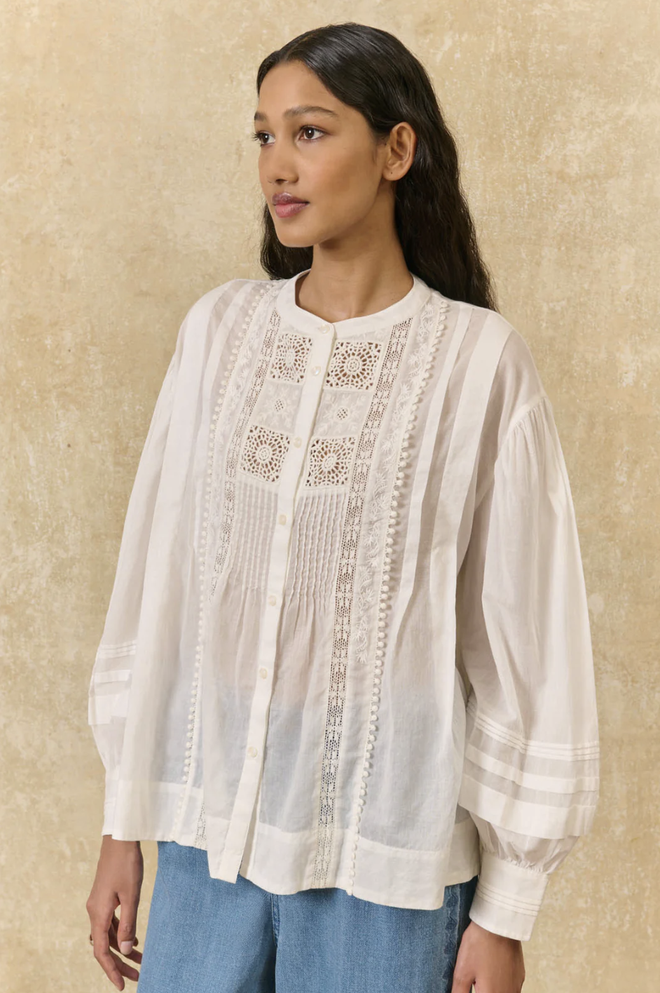 Louise Misha Sophie Blouse on model detail