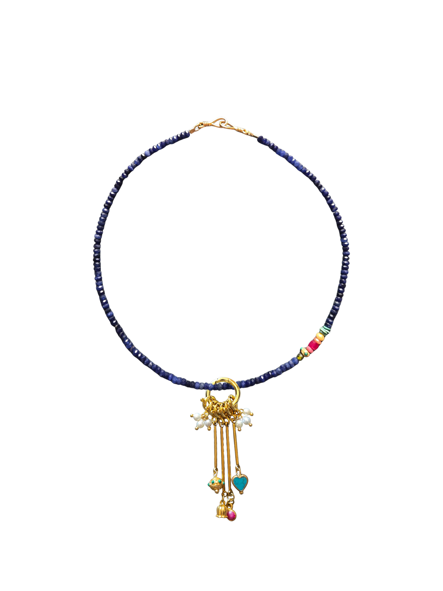 meredith waterstraat lapis lazuli necklace with charm pendant