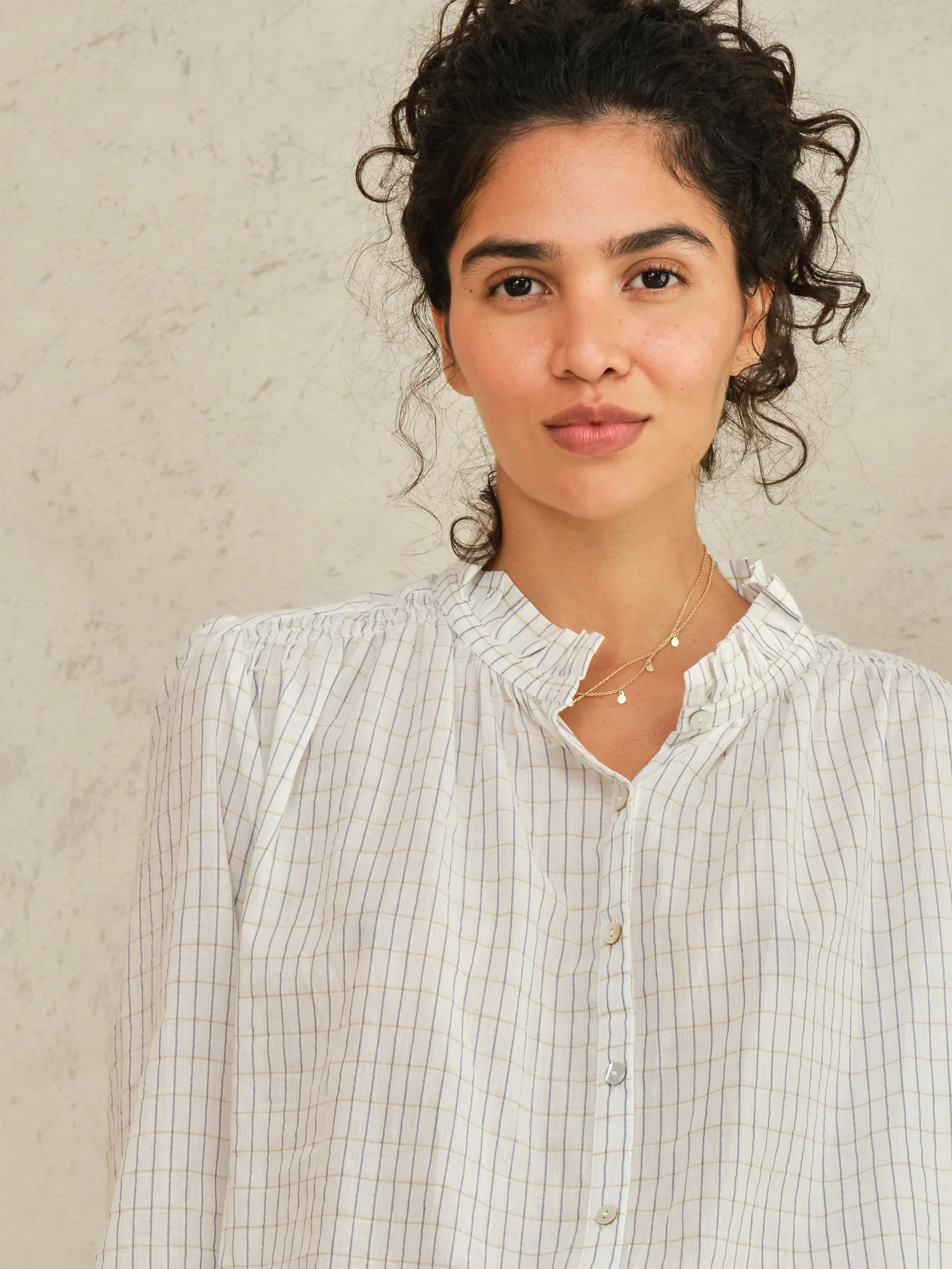 M.A.B.E Apparel chrissie check blouse