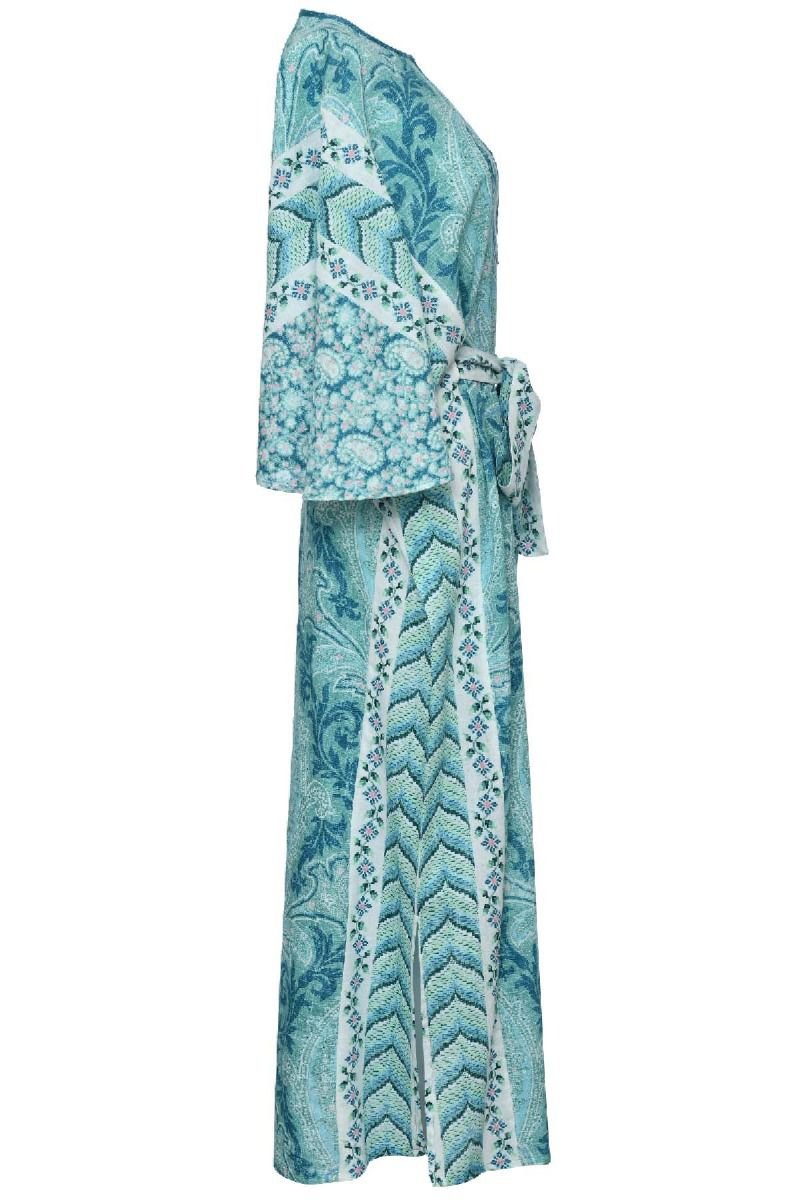 D'Ascoli Katia Kaftan blue and aqua