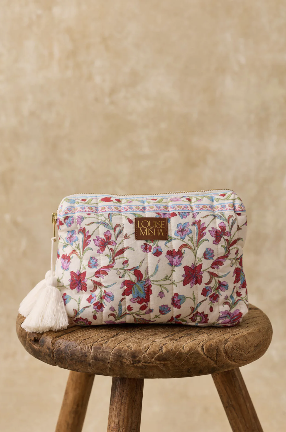 Louise Misha Teiki Pouch cream floral haven large