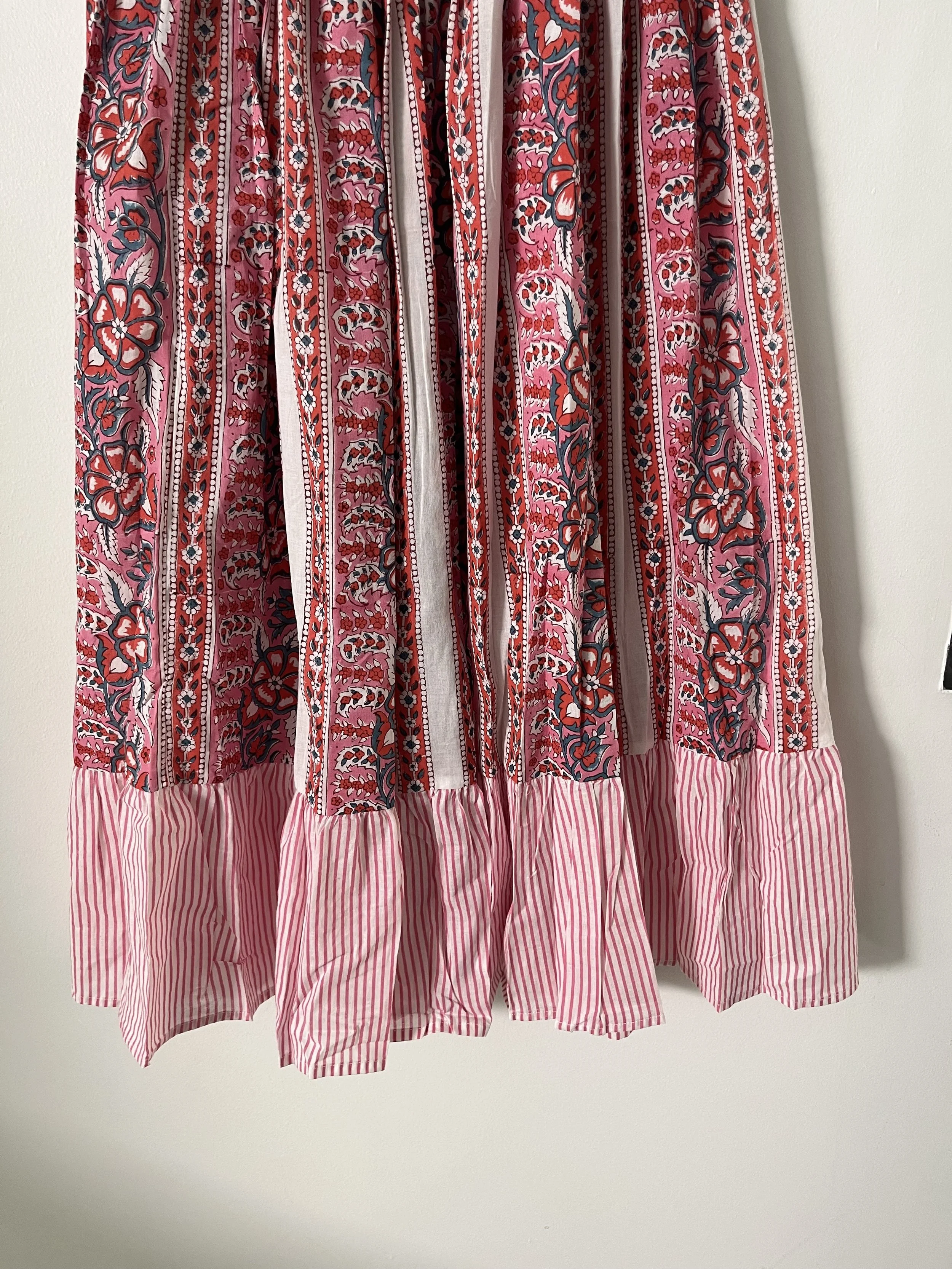 la gambade french floral print midi skirt