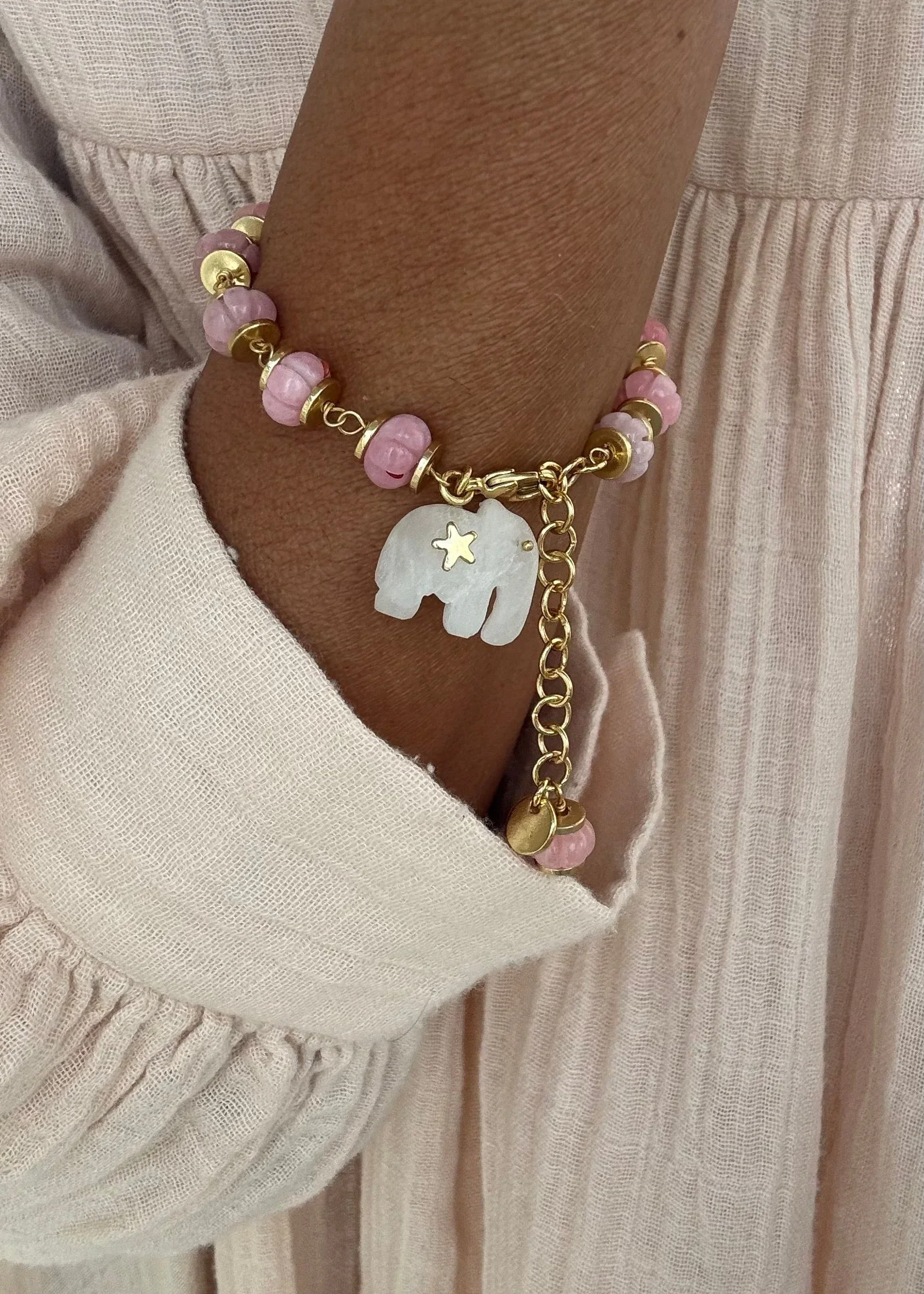 Sara Lashay Baby Hathi bracelet pink