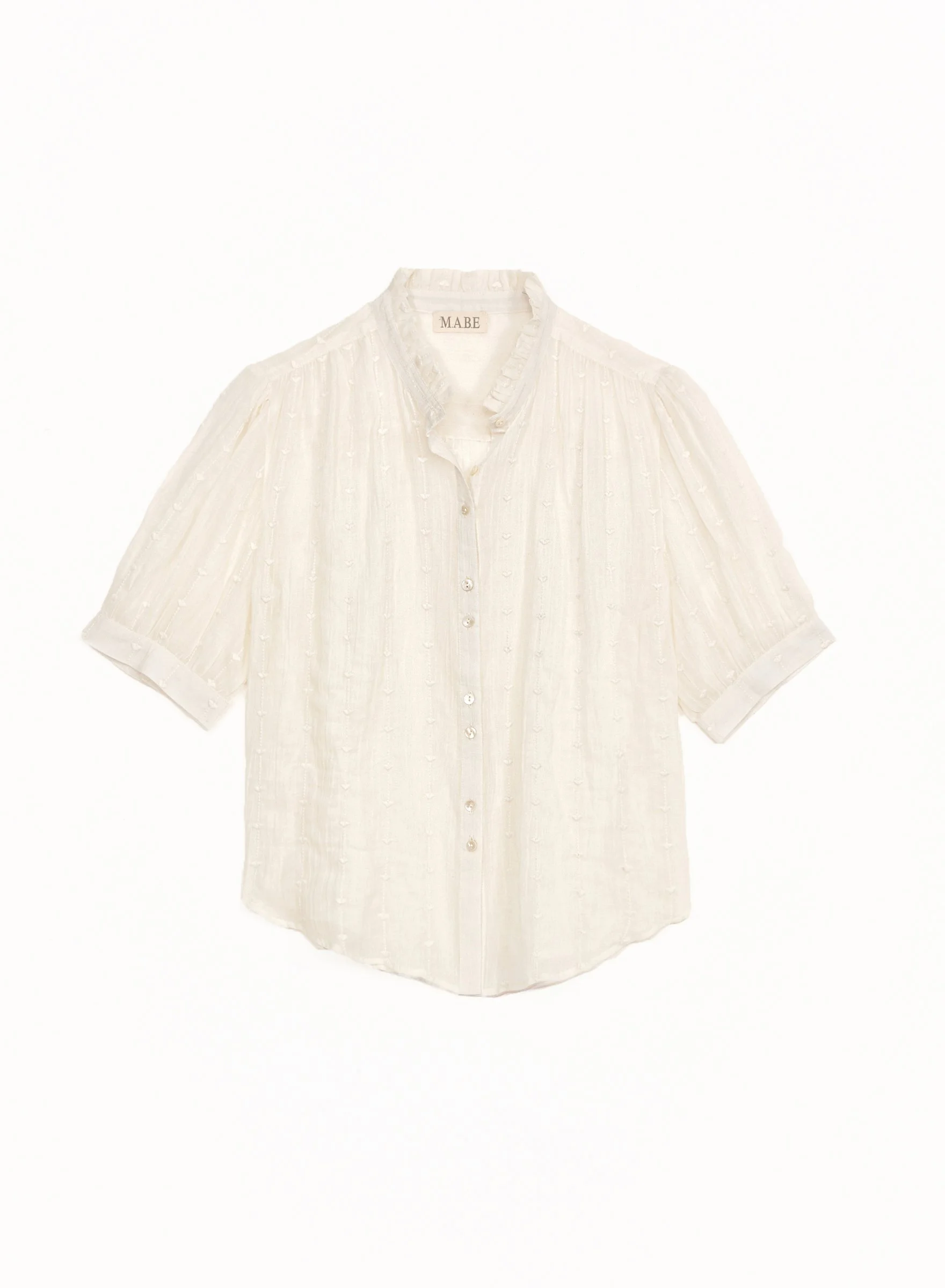 M.A.B.E Apparel alli blouse ecru