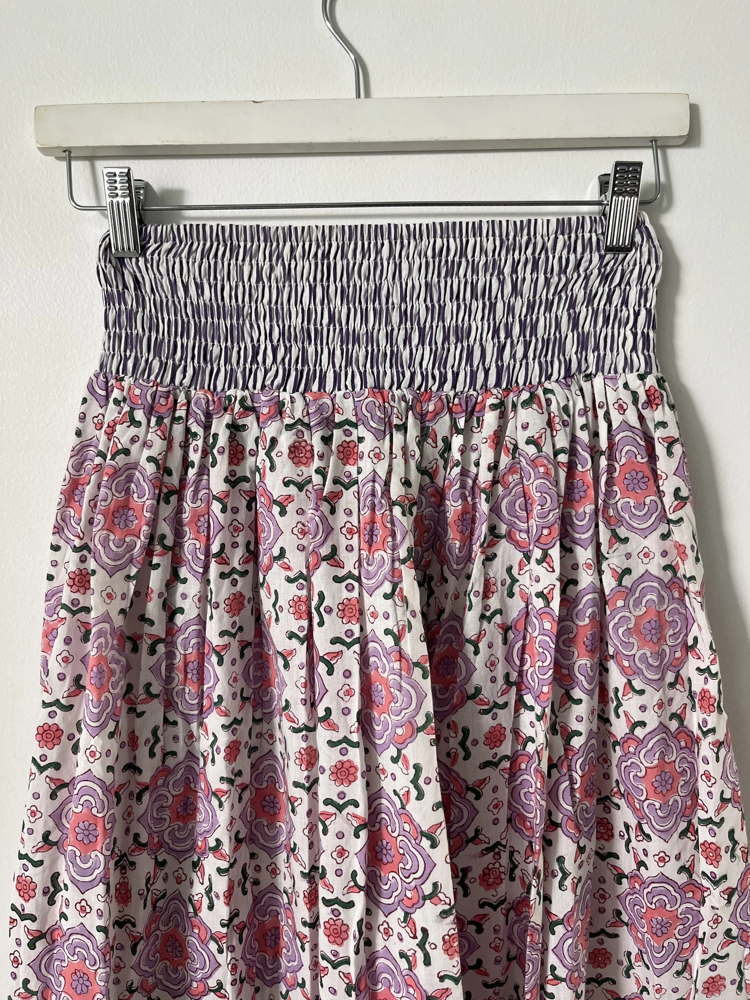 la gambade french floral print midi skirt