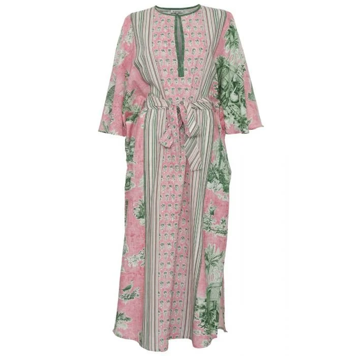 D'Ascoli Sahas Kaftan pink and mint