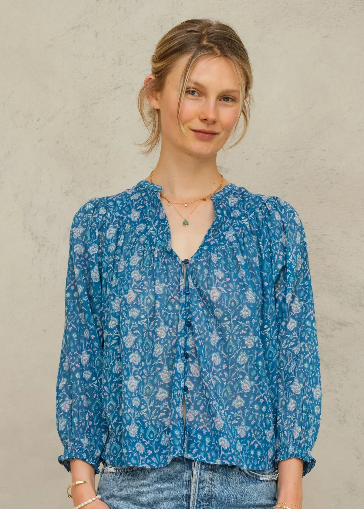 M.A.B.E Apparel myla long sleeve blouse