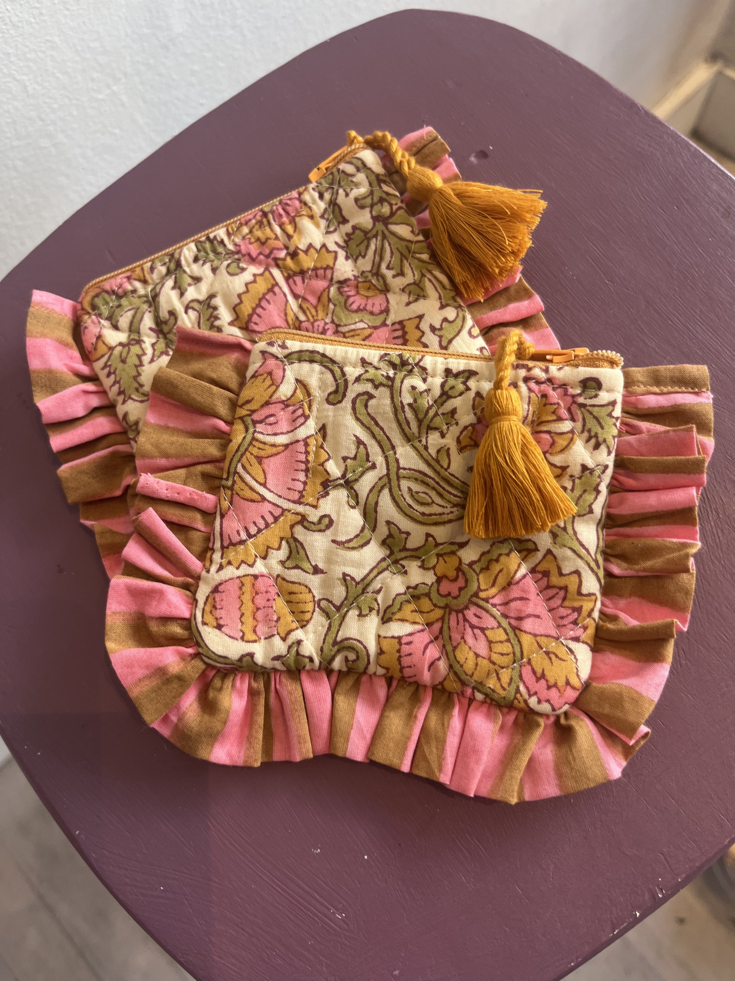 la gambade french floral print coin purse