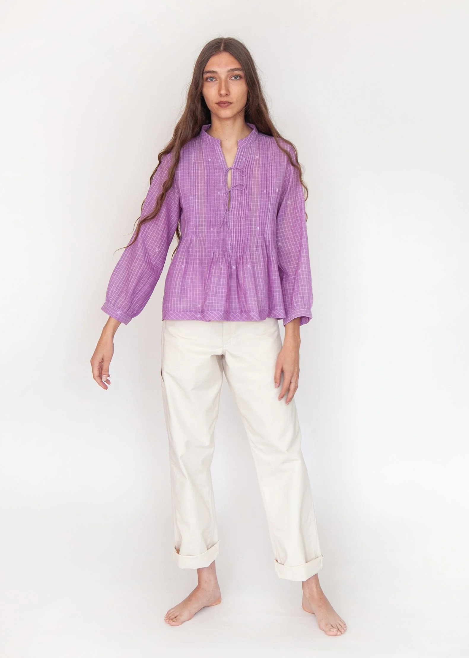 Matta New York alma check jamdani top