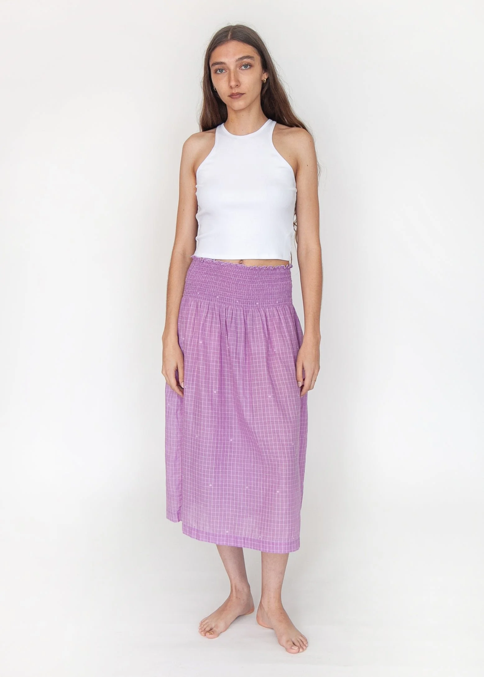 Matta New York araminta check jamdani skirt