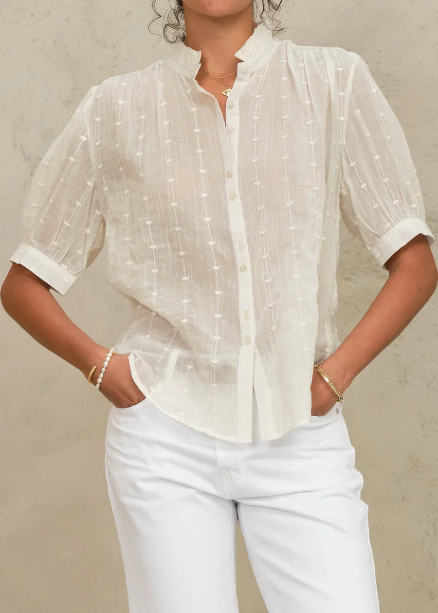M.A.B.E Apparel alli blouse ecru