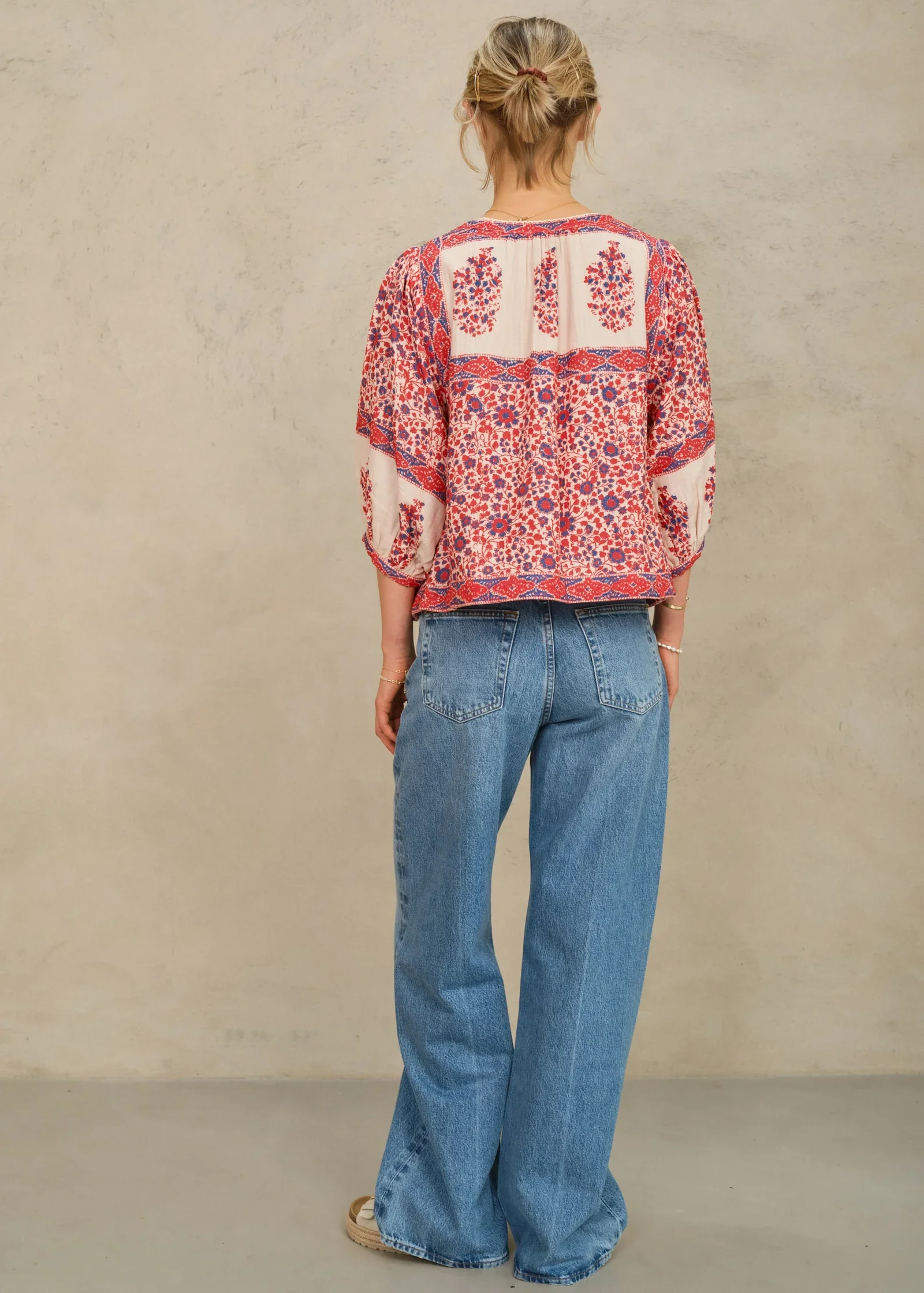 M.A.B.E Apparel della jacket red and navy