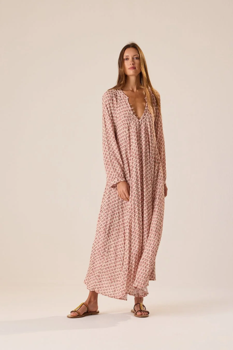 Natalie Martin Collection Fiore Dress scallop blush