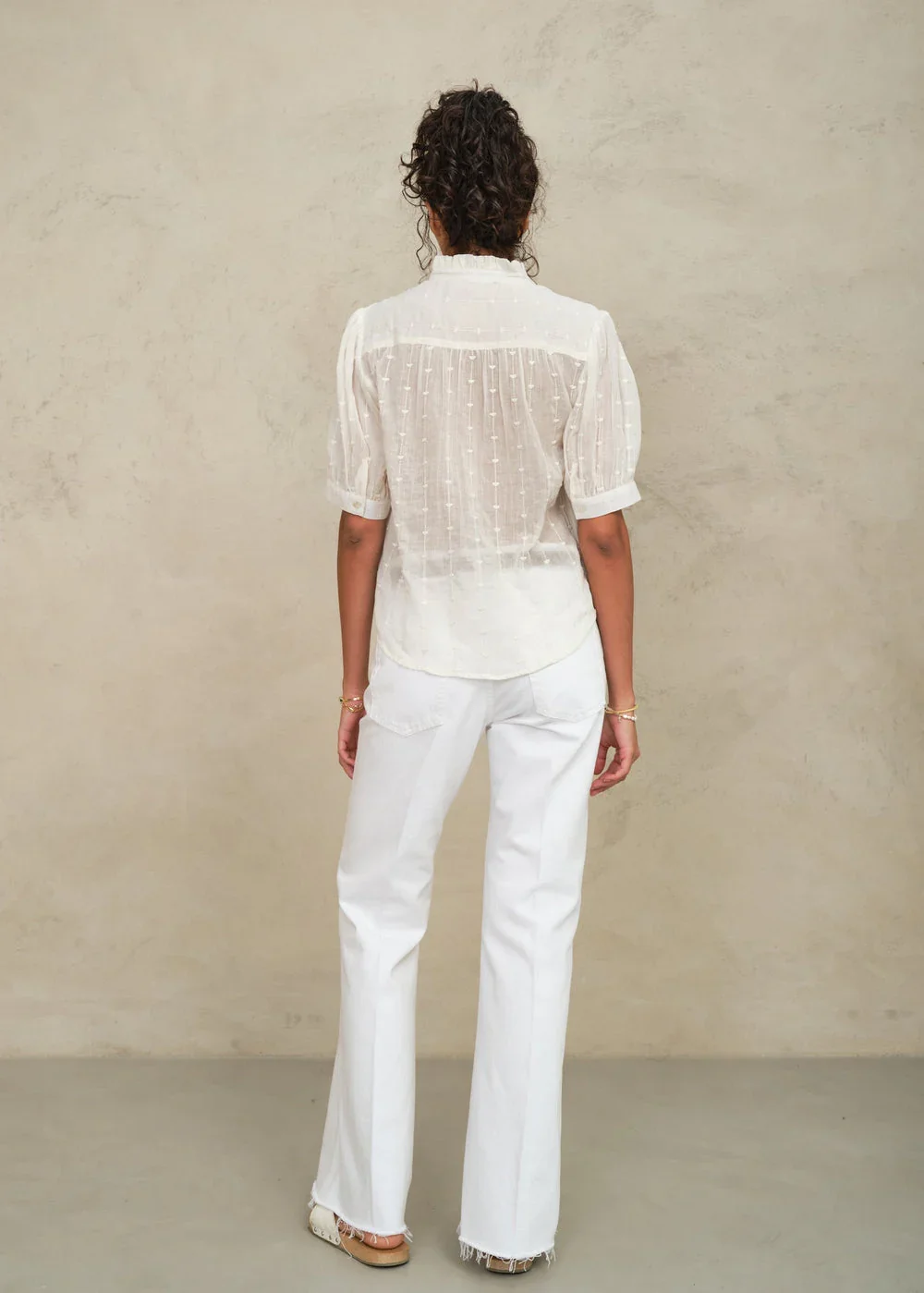 M.A.B.E Apparel alli blouse ecru