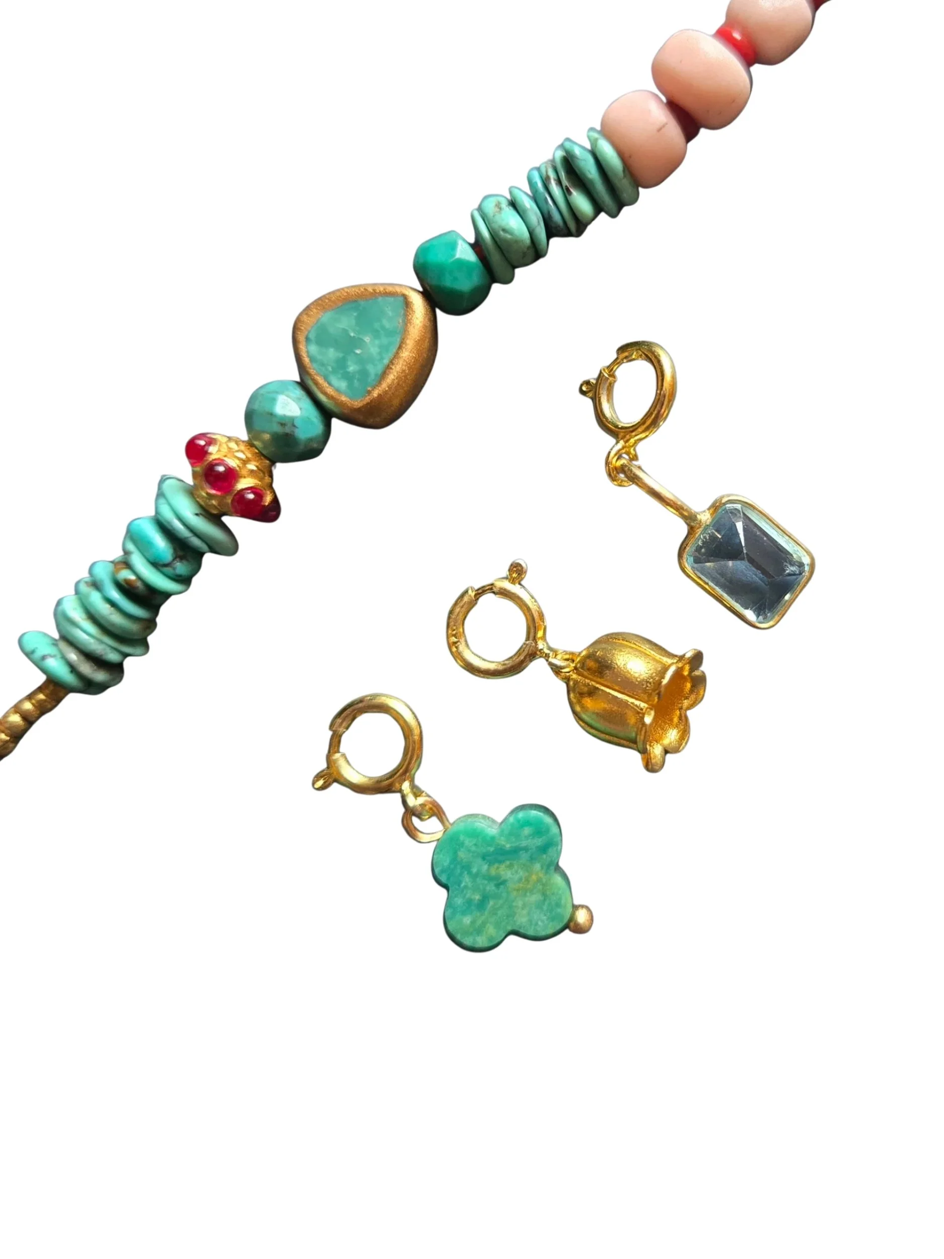 Meredith Waterstraat pink Indonesian bracelet details