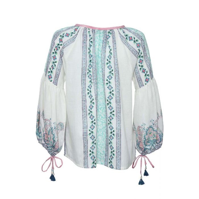 D'Ascoli Magda Top blue and aqua