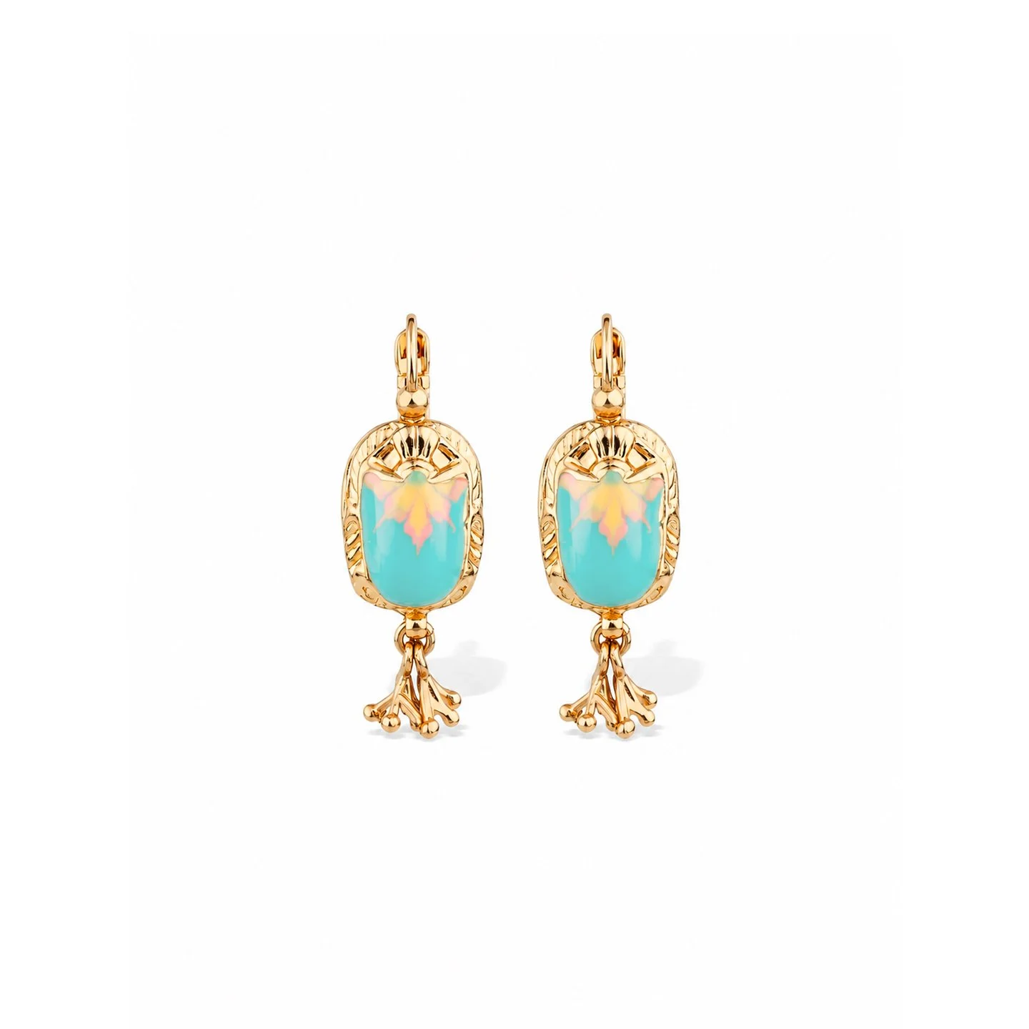 Gas Bijoux Scaramouche Enamel Earrings turquoise
