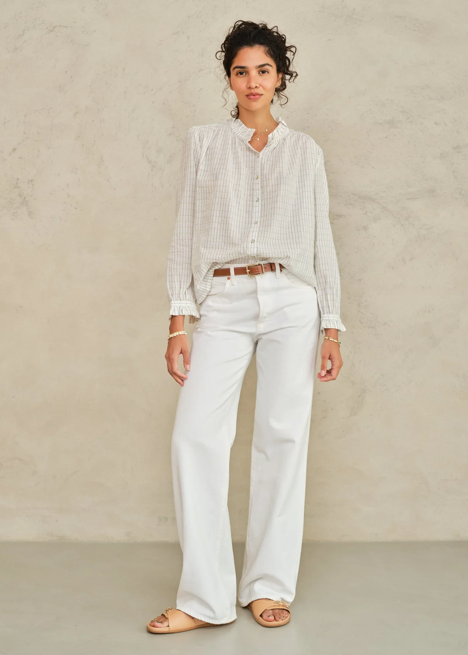 M.A.B.E Apparel chrissie check blouse