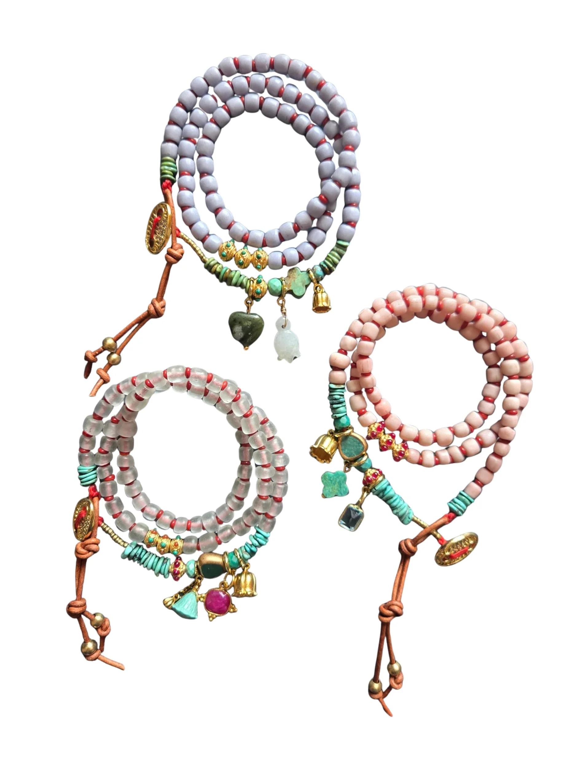 Meredith Waterstraat pink Indonesian bracelet