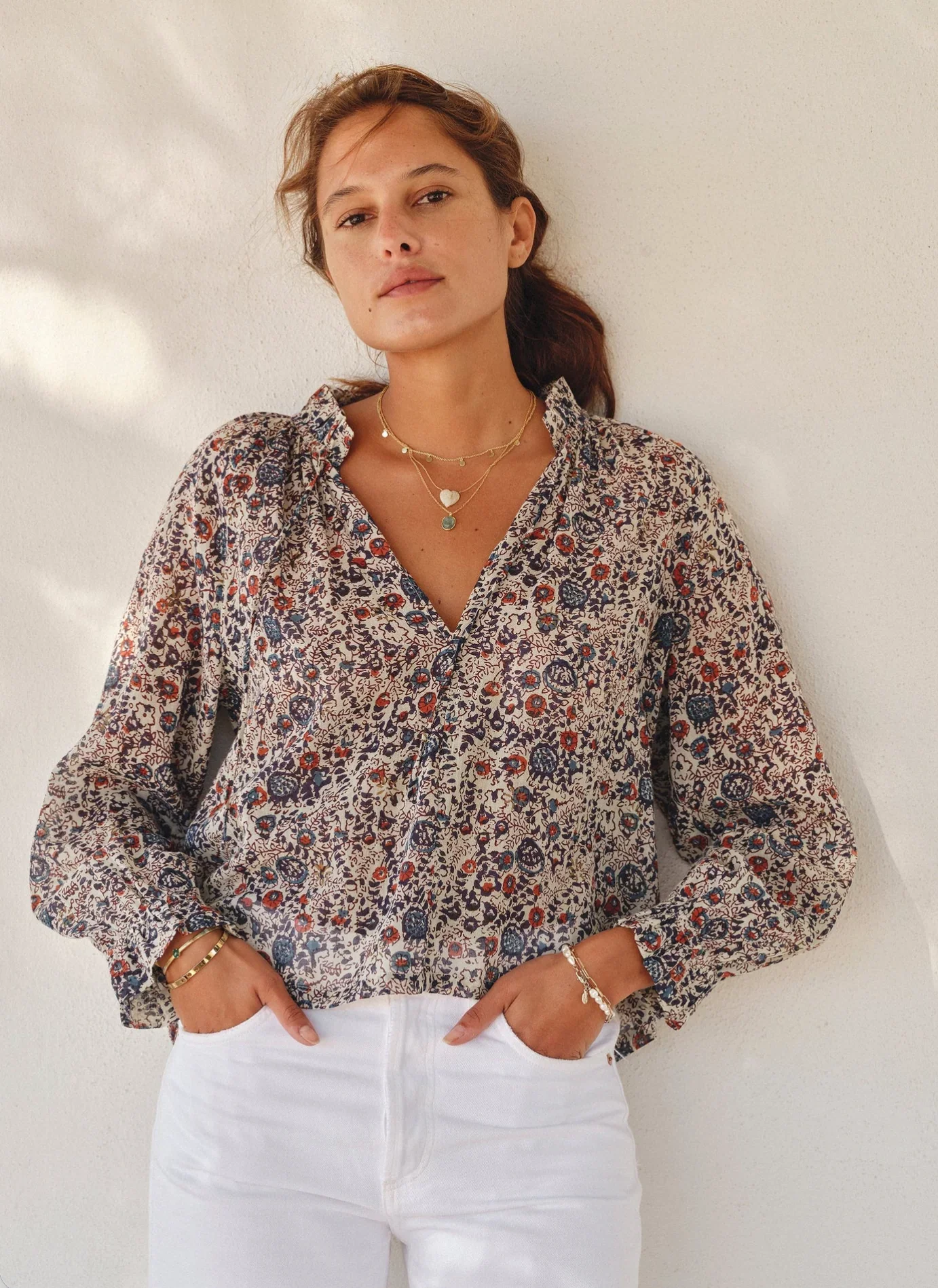 M.A.B.E Apparel cass long sleeve blouse