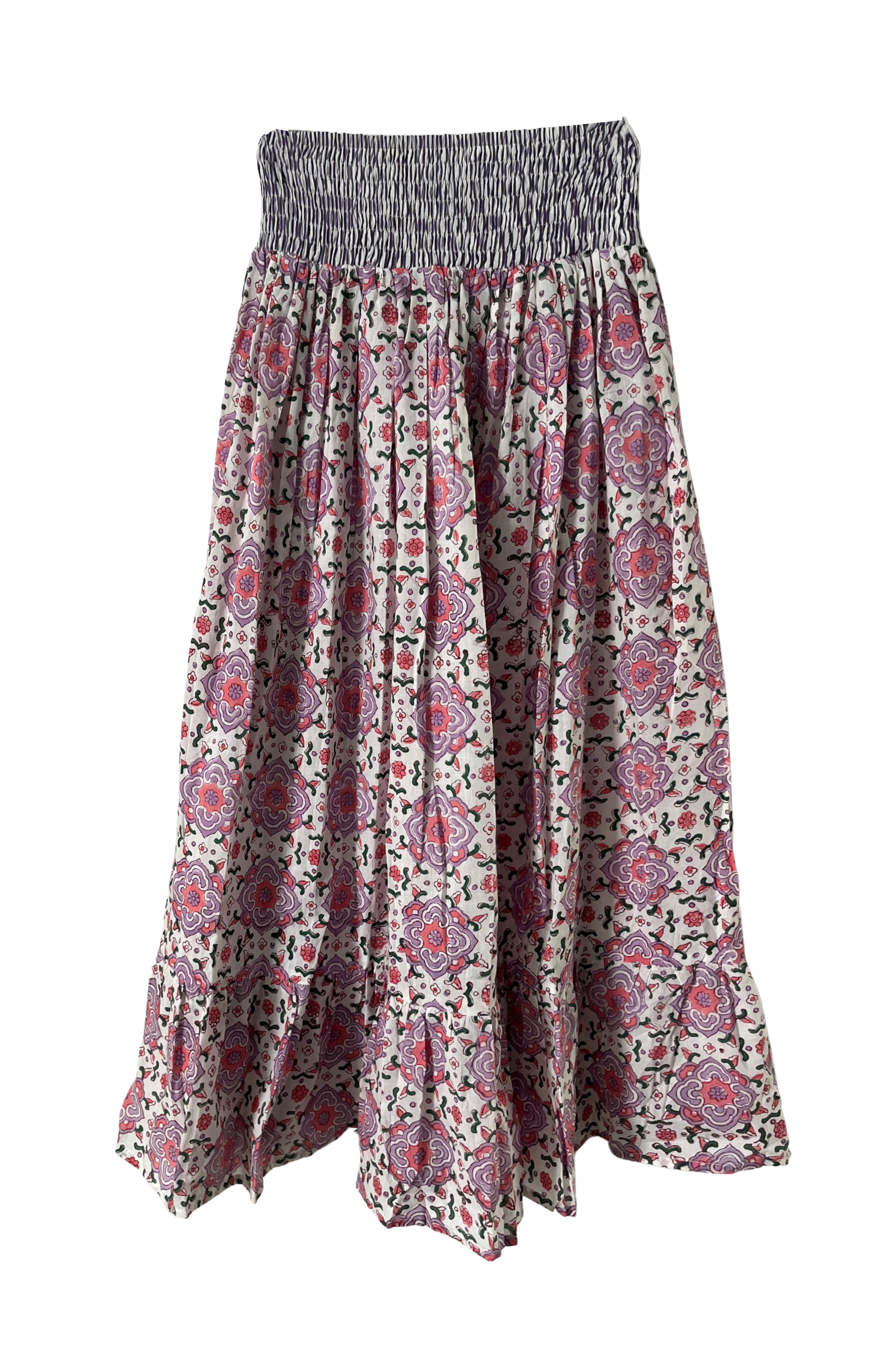 la gambade french floral print midi skirt