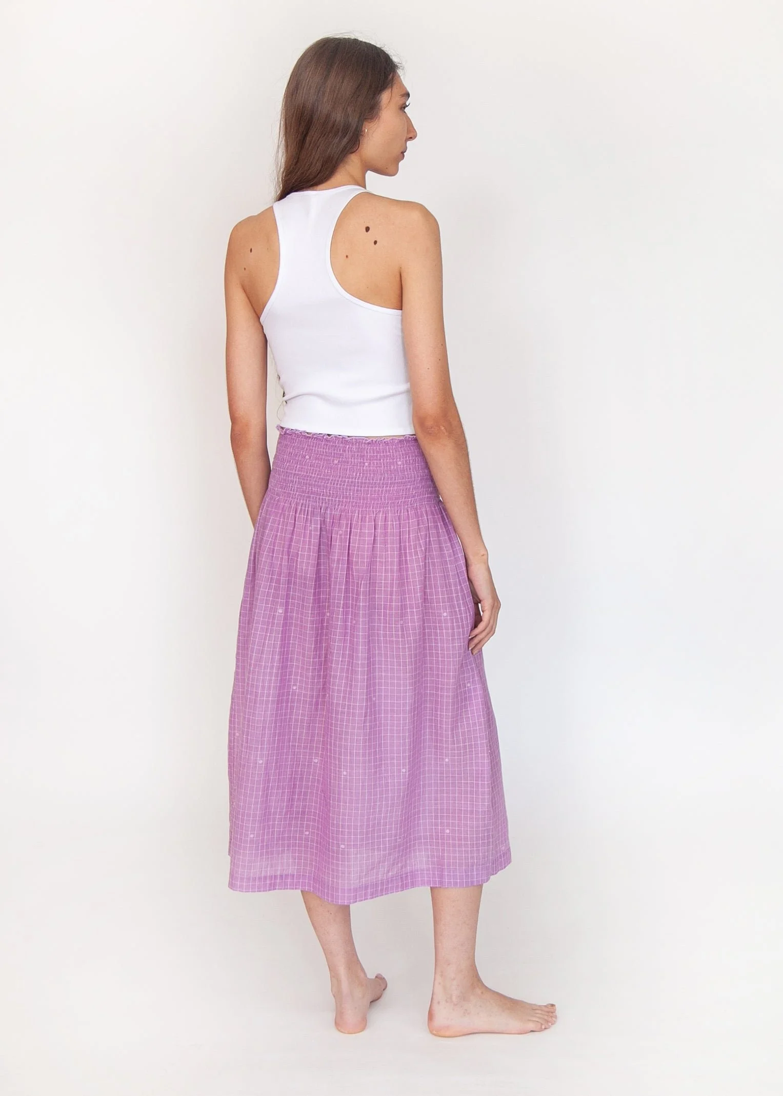 Matta New York araminta check jamdani skirt