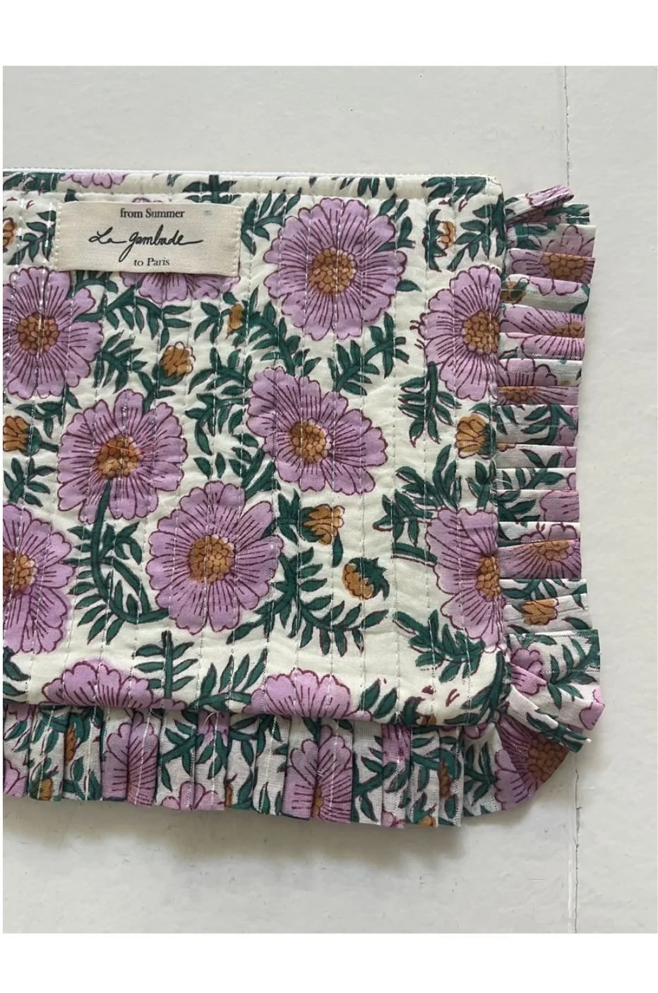 La Gambade french daisy print clutch bag