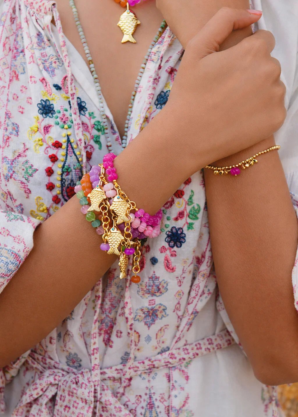 Sara Lashay Raani bracelets on model